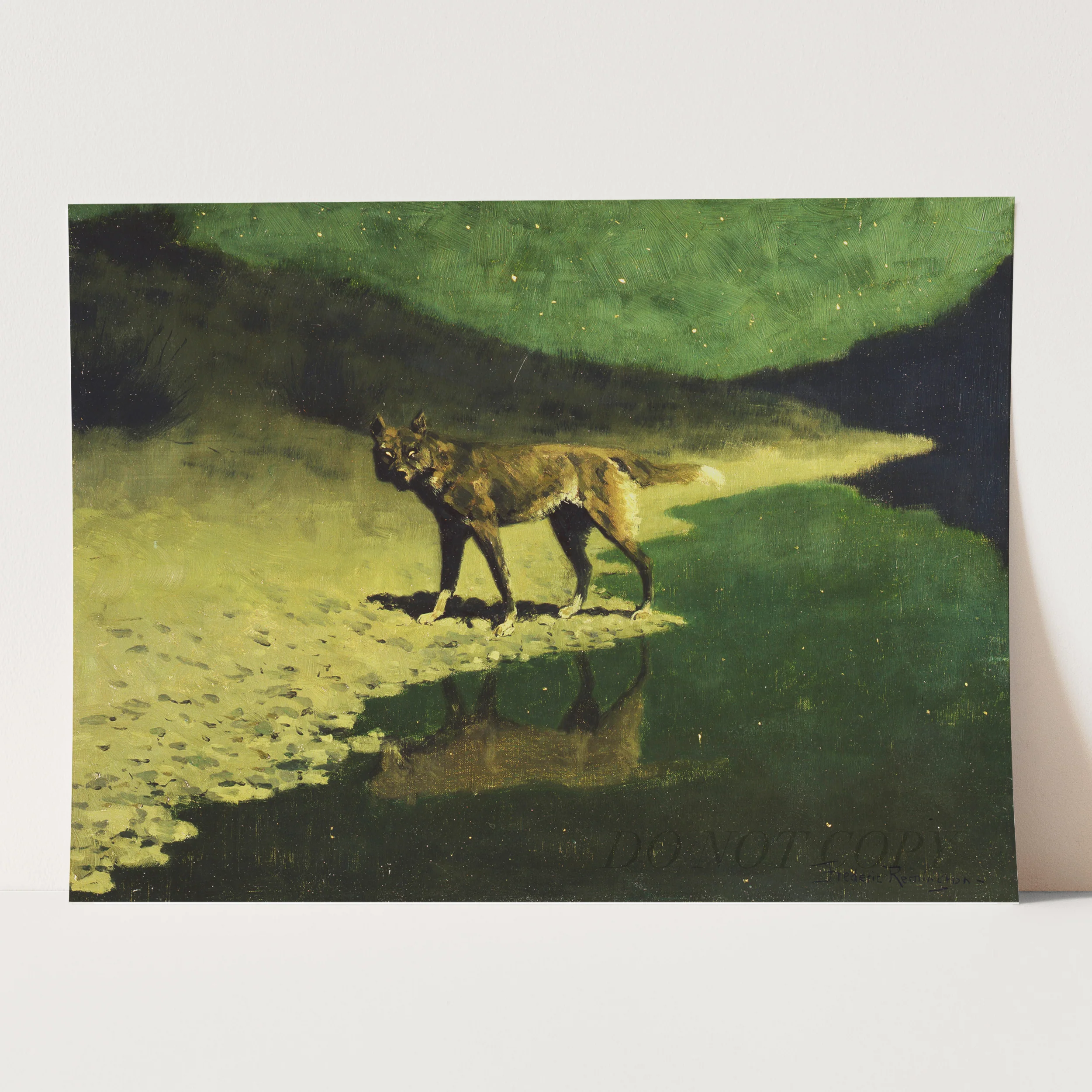 Moonlight, Wolf by Frederic Remington - Image 3