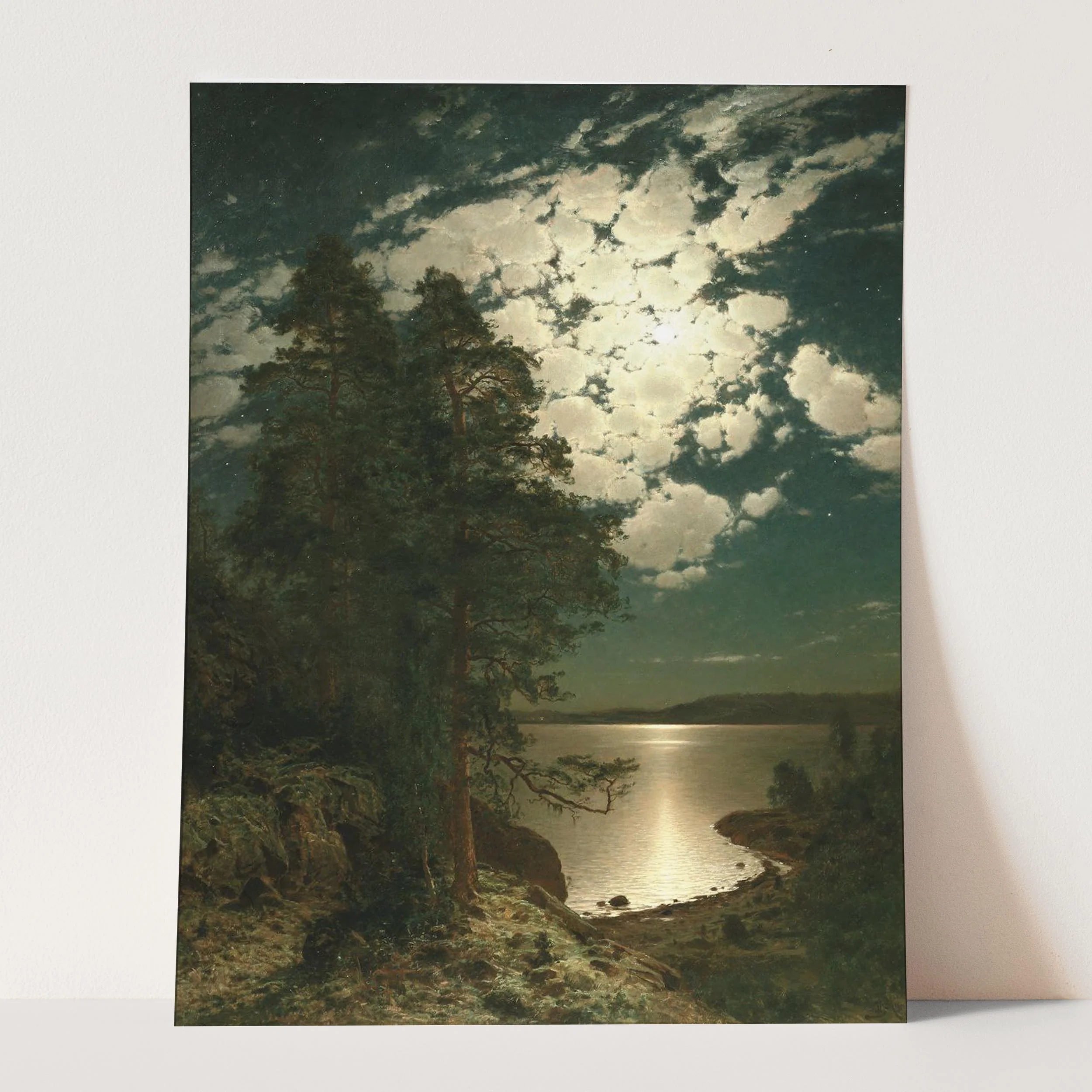 Moonlit Night (1883) by Hjalmar Munsterhjelm - Image 3