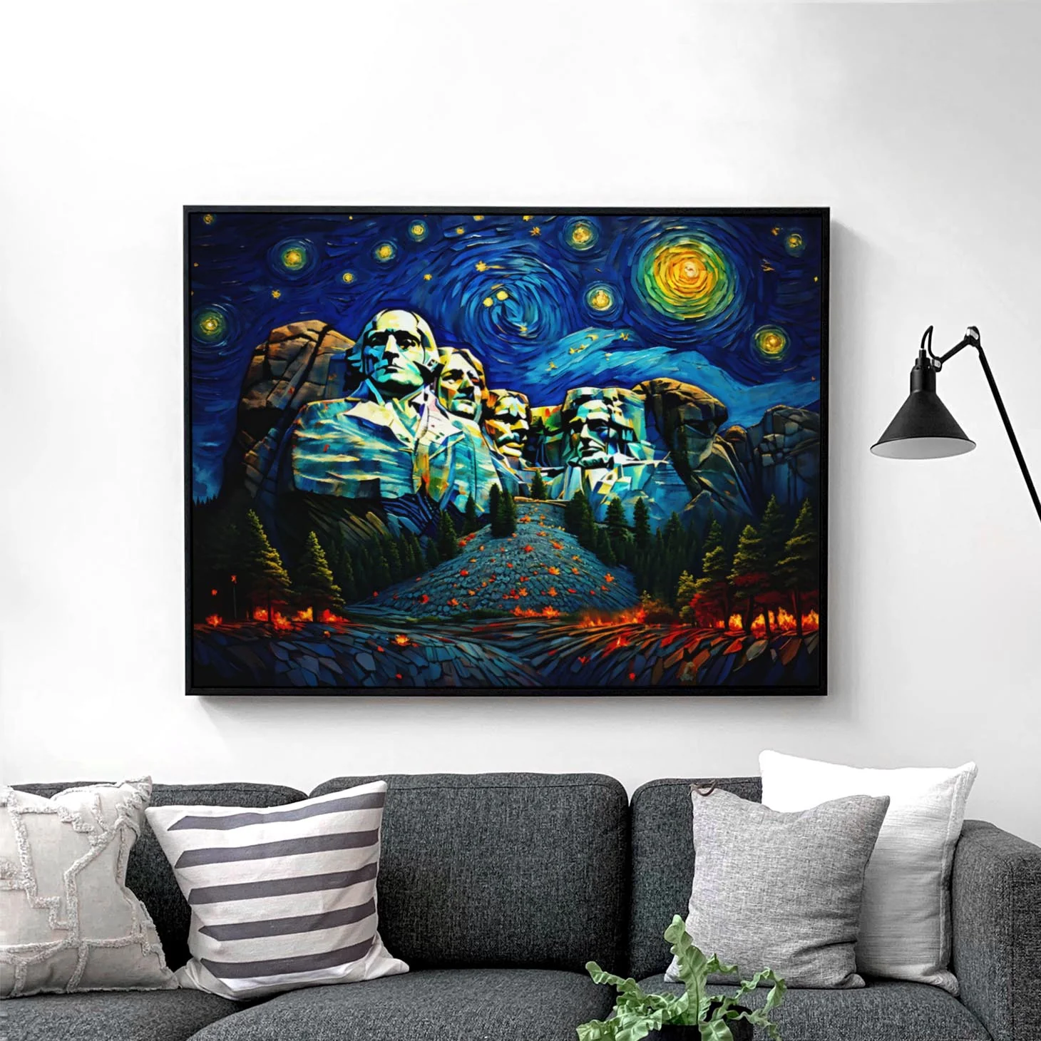 Mount Rushmore Van Gogh Starry Night - Image 2