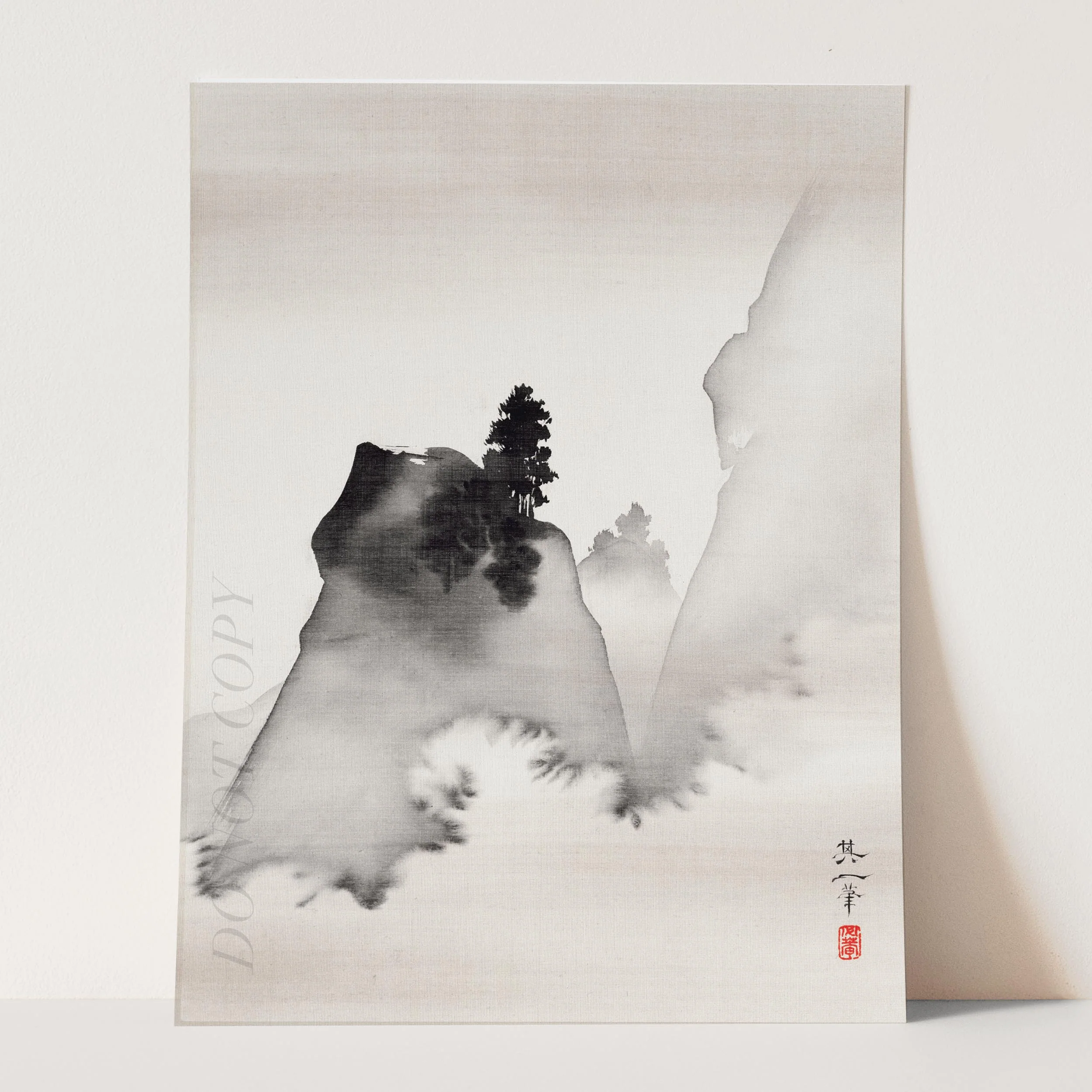 Mountains (Right From The Triptych Three Evening Scenes) by Suzuki Kiitsu - Image 3