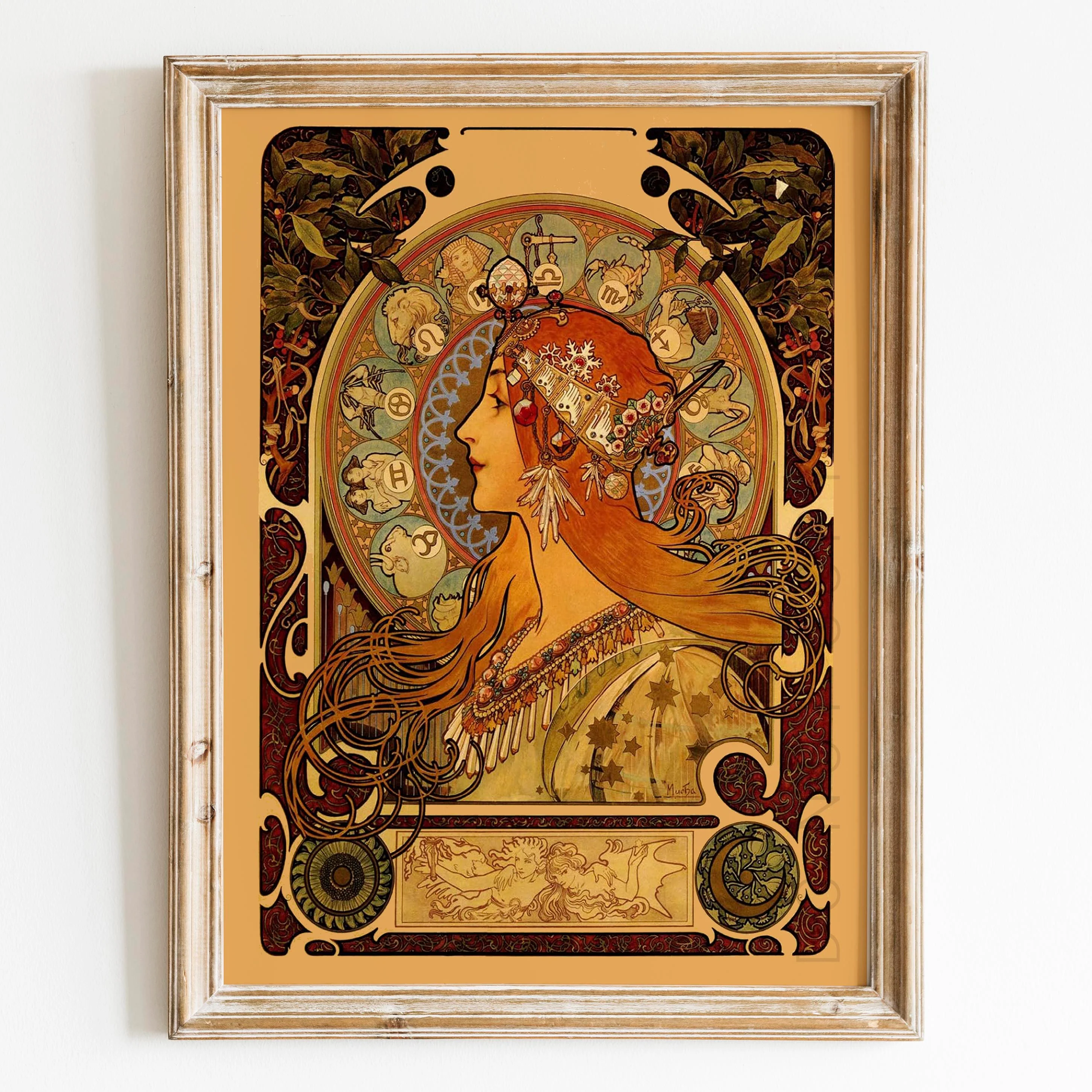 Mucha Zodiac Astrology Horoscope by Alphonse Mucha