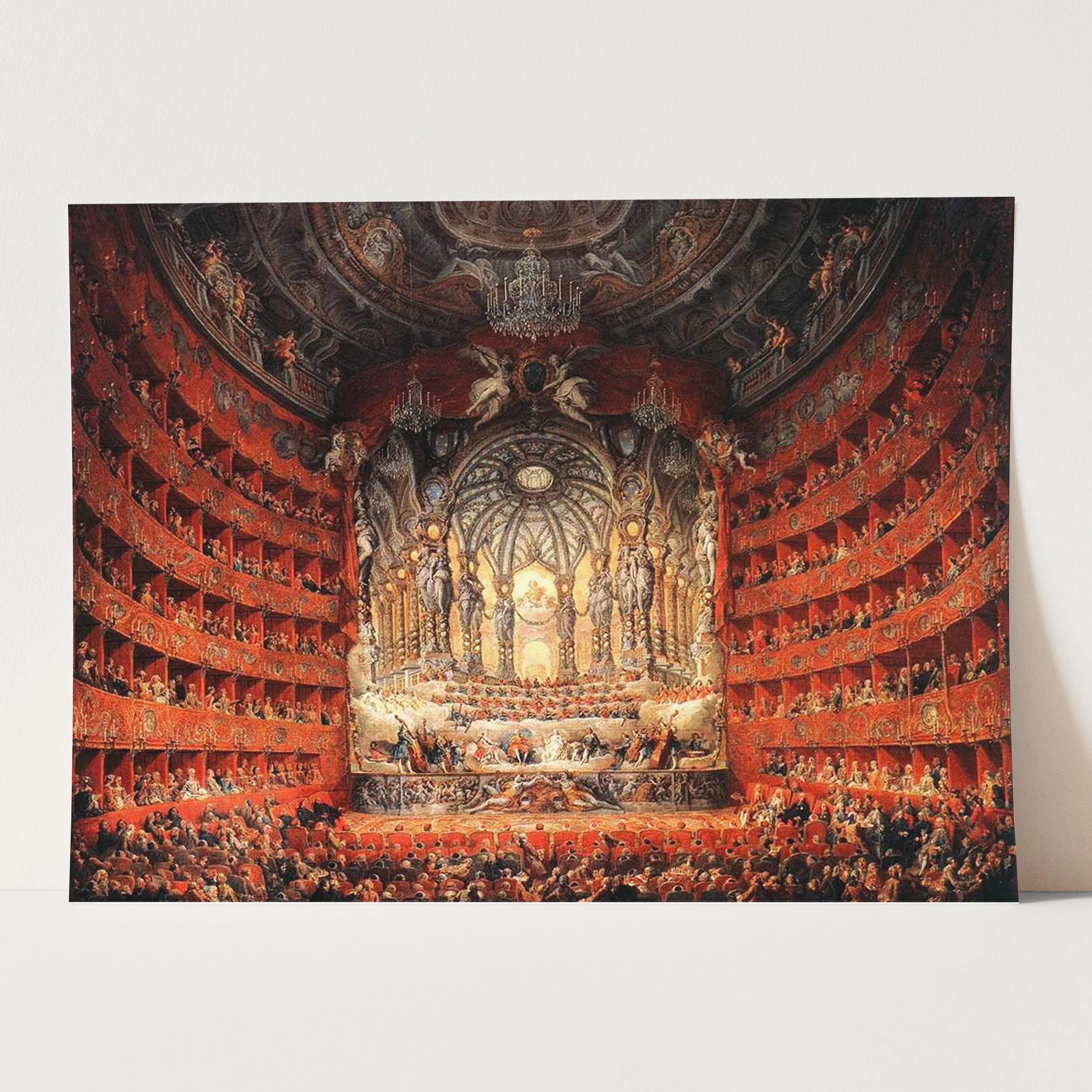 Musical Feast Given by the Cardinal de La Rochefoucauld in the Teatro Argentina in Rome (1735) by Giovanni Paolo Panini - Image 3