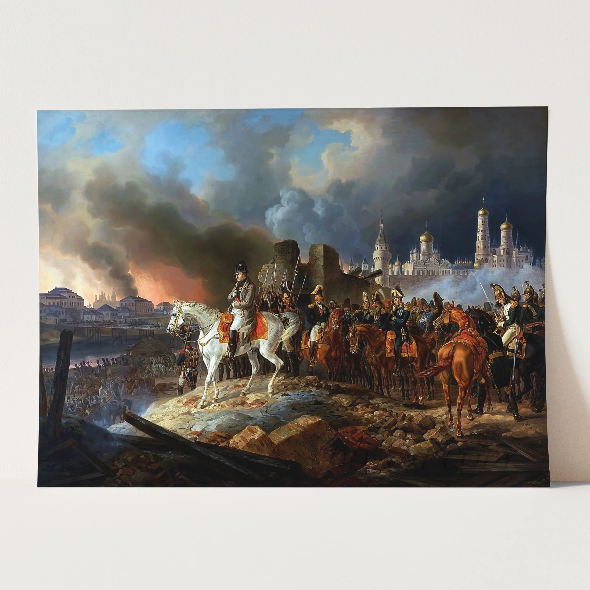 Napoleon in Burning Moscow Painting by Adam Albrecht - Image 3