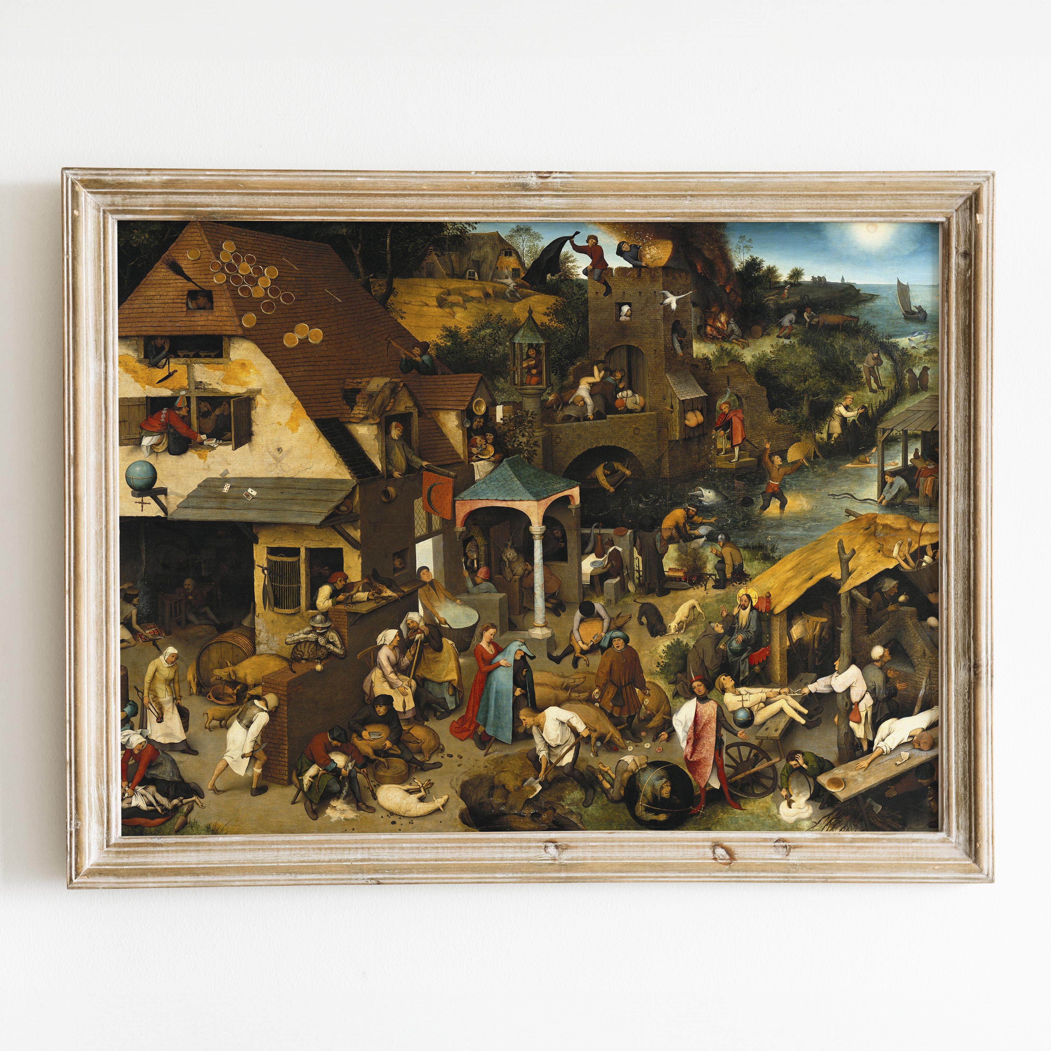 Netherlandish Proverbs (1559) by Pieter Bruegel the Elder
