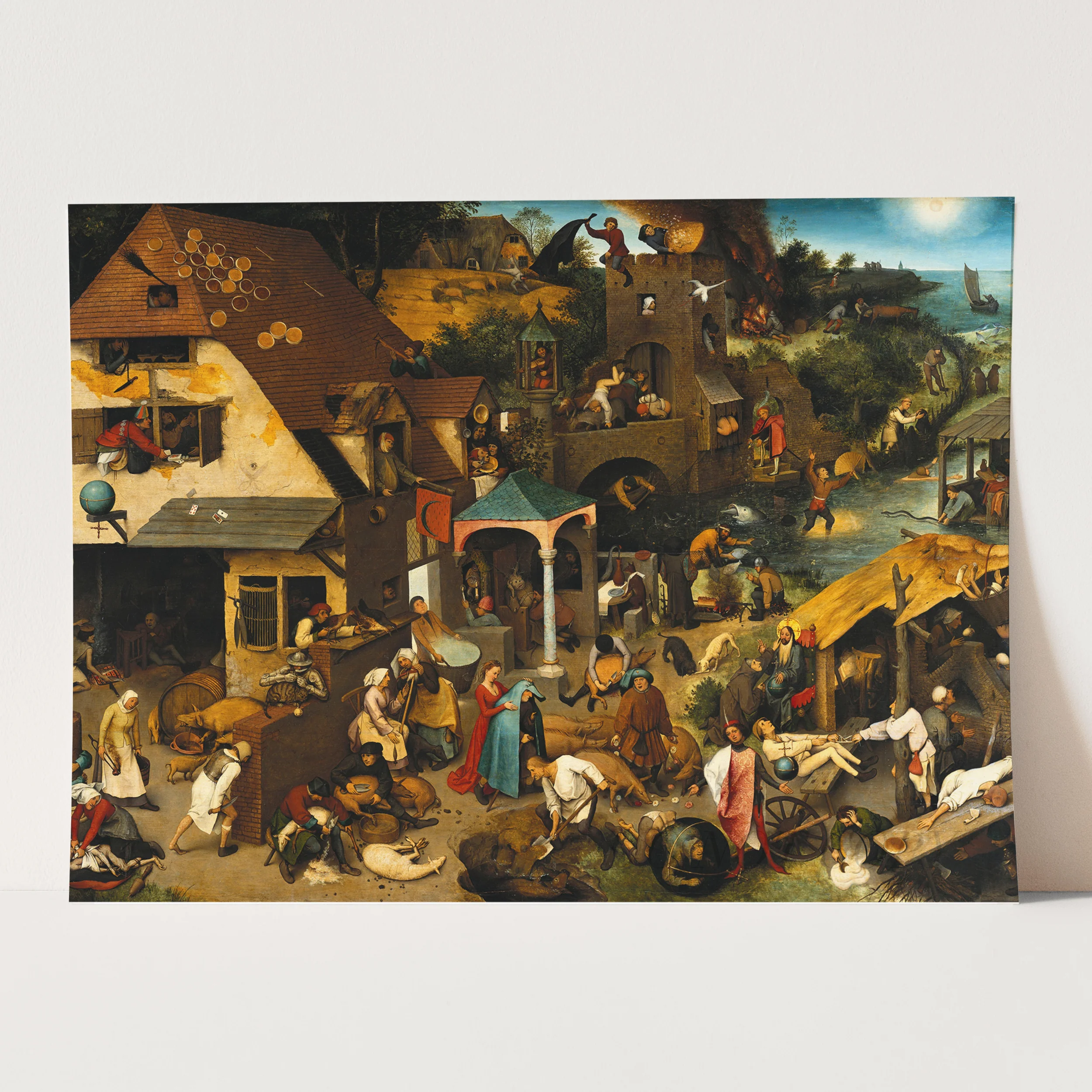 Netherlandish Proverbs (1559) by Pieter Bruegel the Elder - Image 3