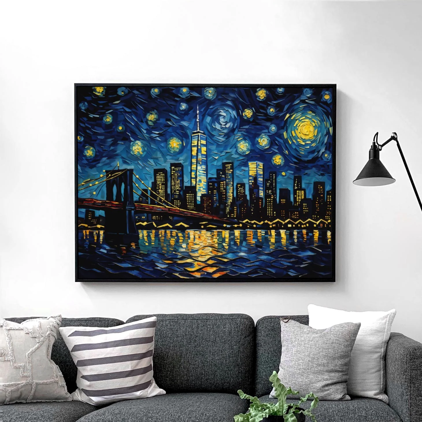New York City Skyline as Van Gogh Starry Night - Image 3