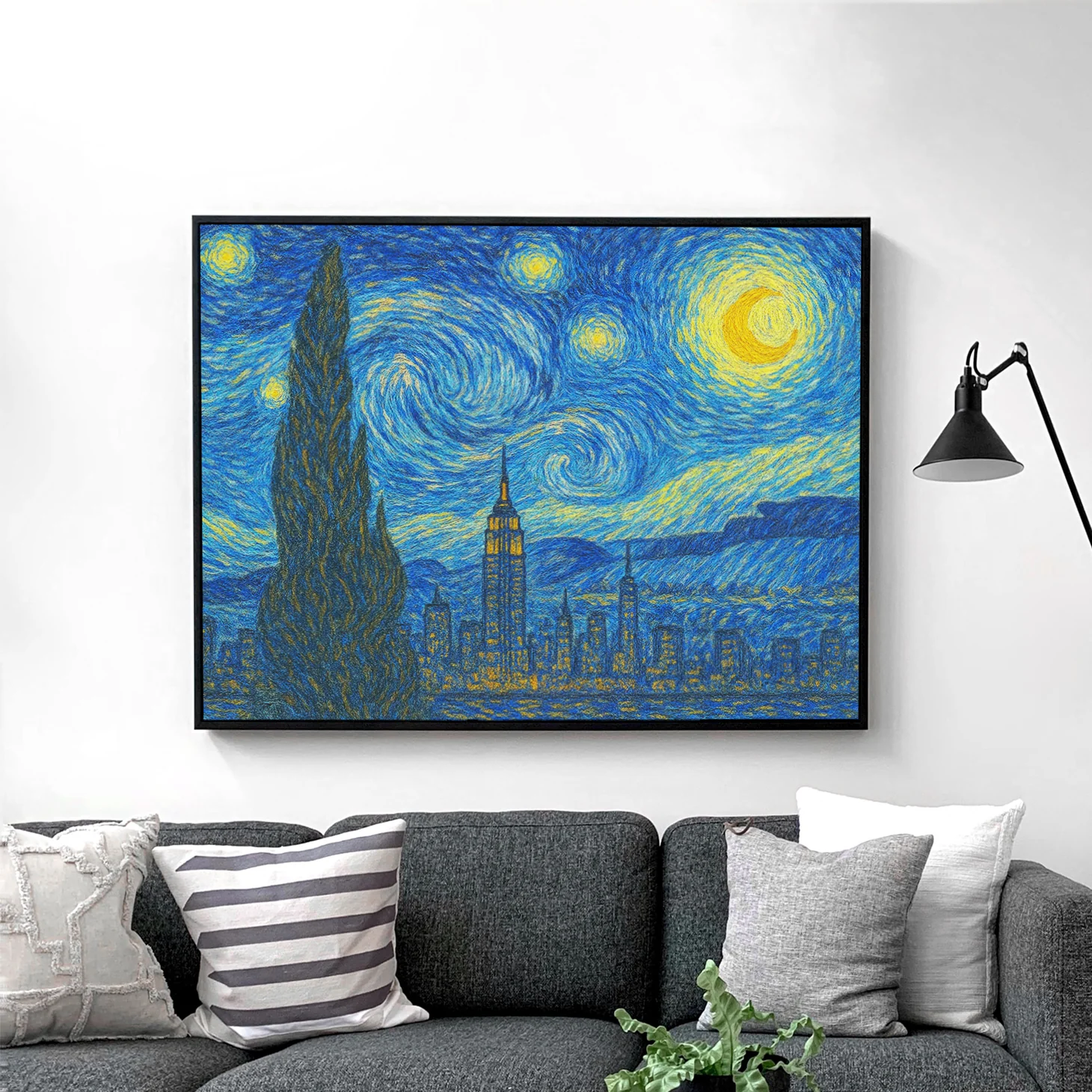 New York Skyline Van Gogh Starry Night - Image 2