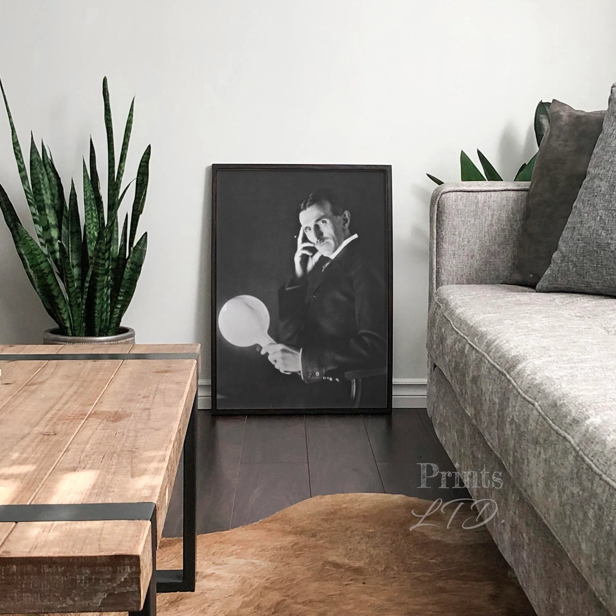 Nikola Tesla With Electric Light Bulb - Image 3