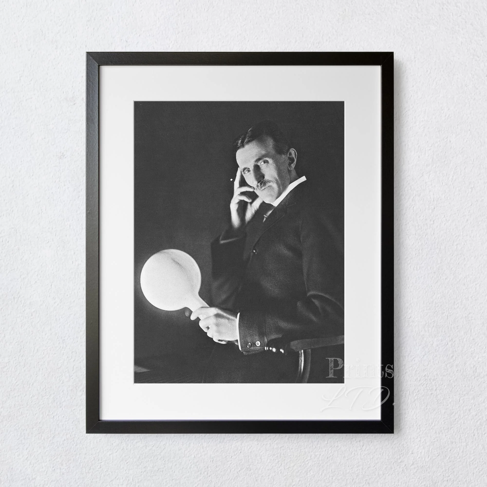 Nikola Tesla With Electric Light Bulb - Image 4
