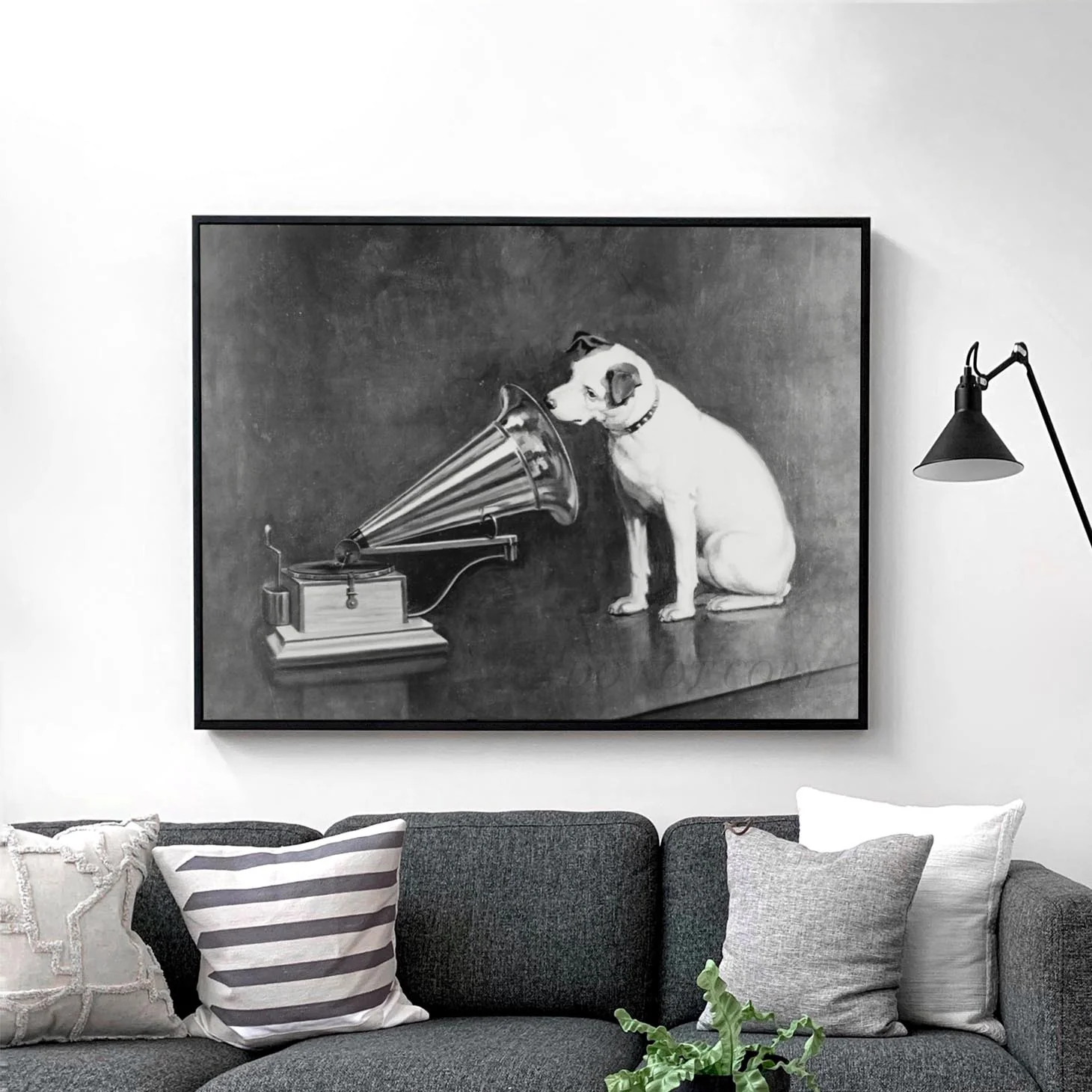 Nipper the Dog Looking at and Listening to a Phonograph 1898 by Francis Berraud - Image 2