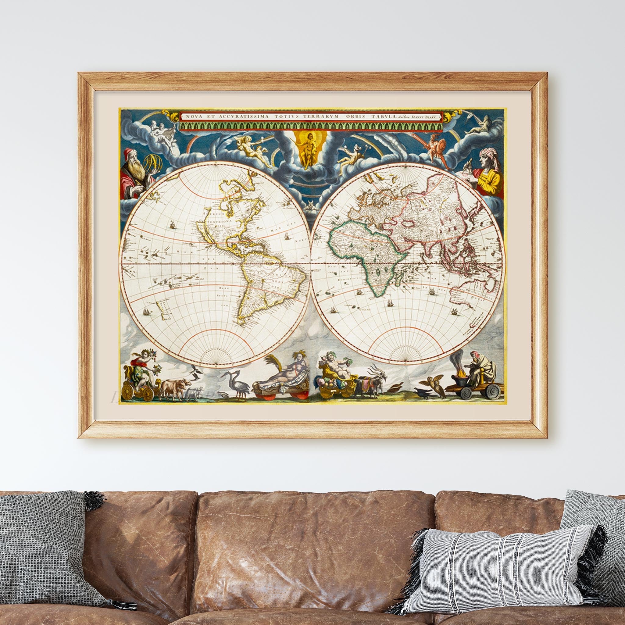 Nova et Accuratissima Totius Terrarum Orbis Tabula by Joan Blaeu - Image 2