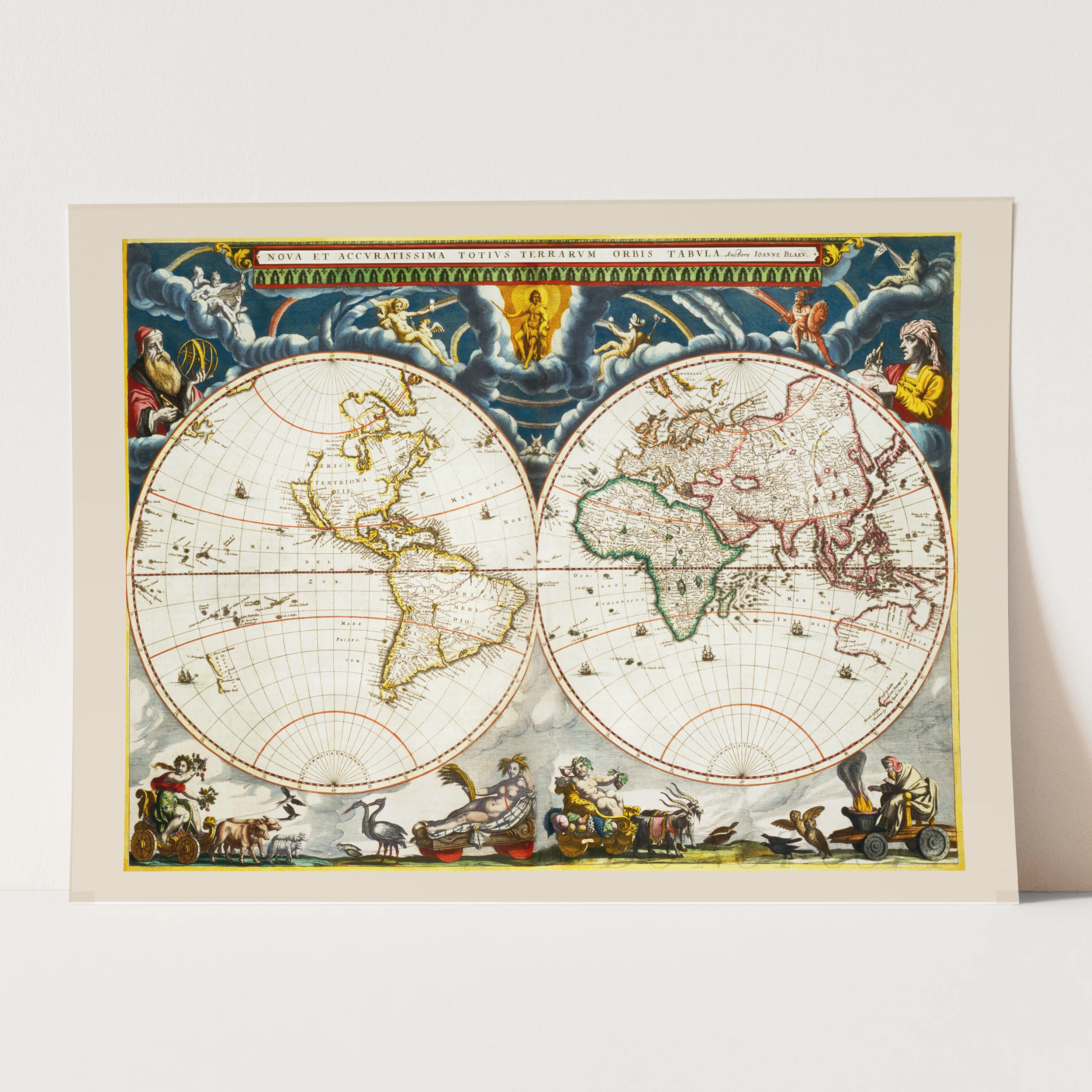 Nova et Accuratissima Totius Terrarum Orbis Tabula by Joan Blaeu - Image 3