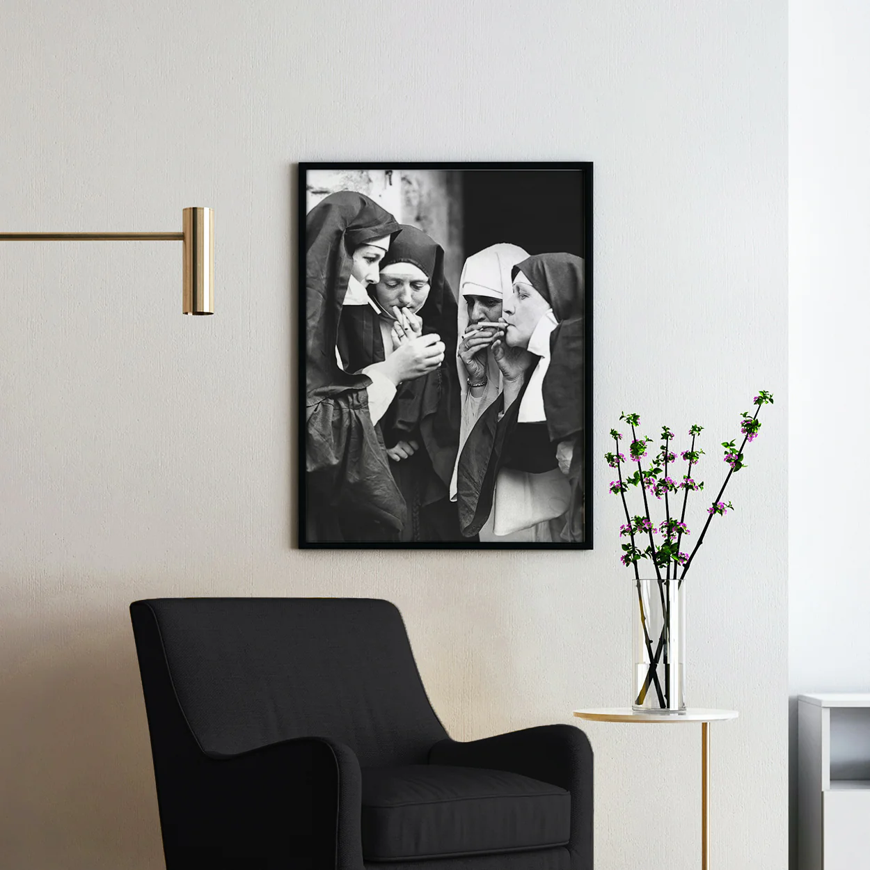 Nuns Lighting Up Smoking Cigarettes - Image 2