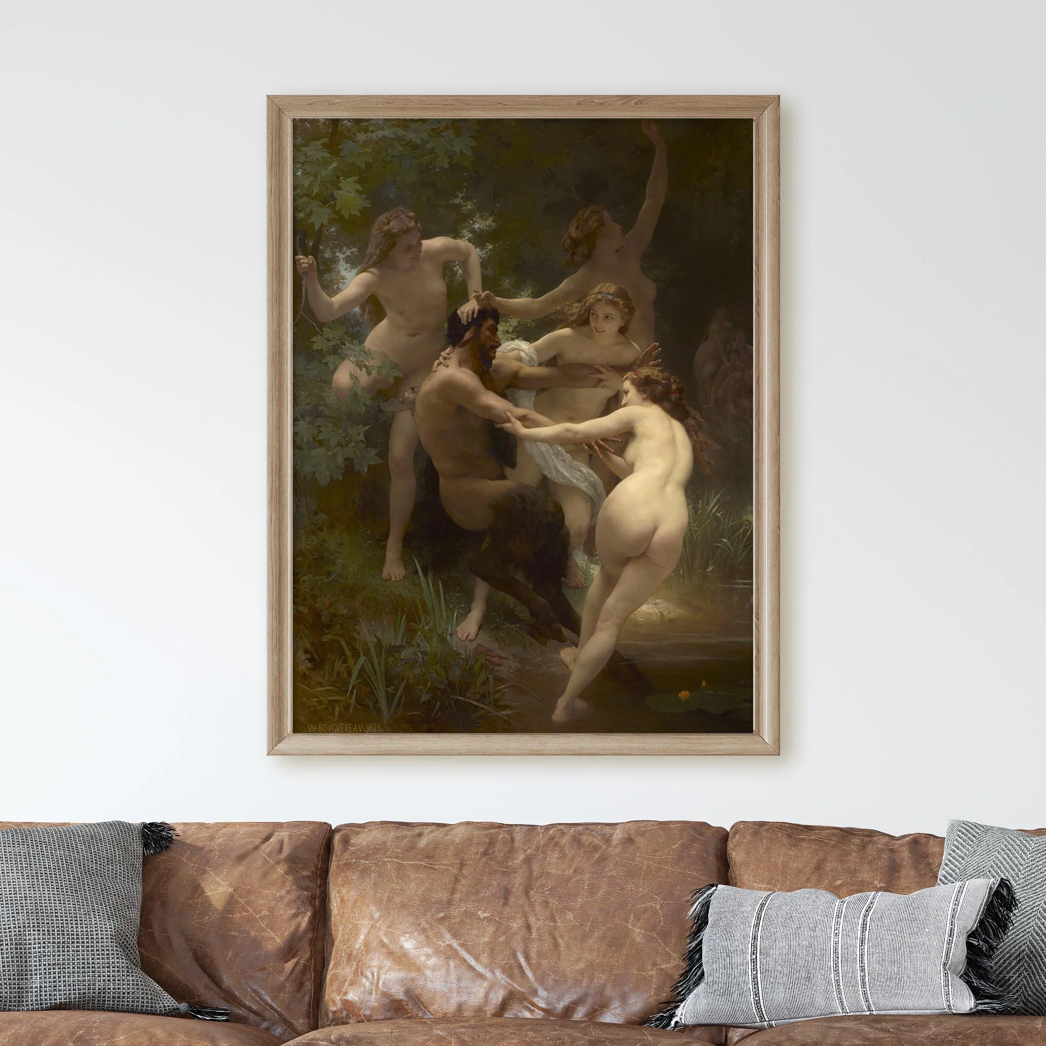 Nymphs and Satyr by William-Adolphe Bouguereau - Image 2