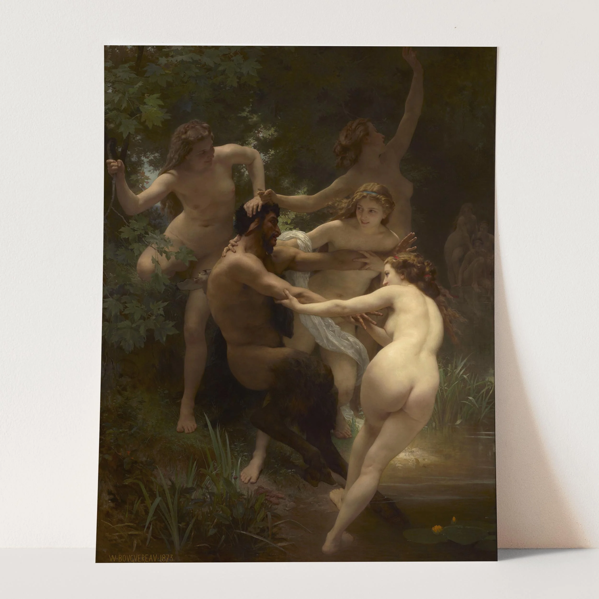Nymphs and Satyr by William-Adolphe Bouguereau - Image 3