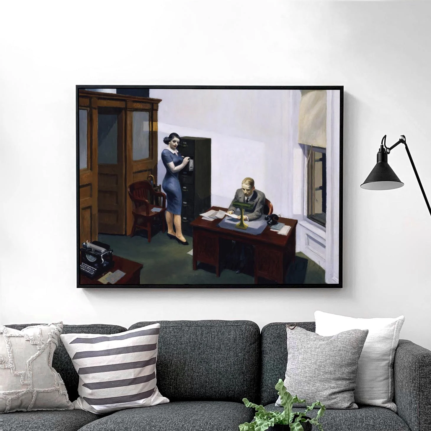 Office at Night Painting by Edward Hopper - Image 2