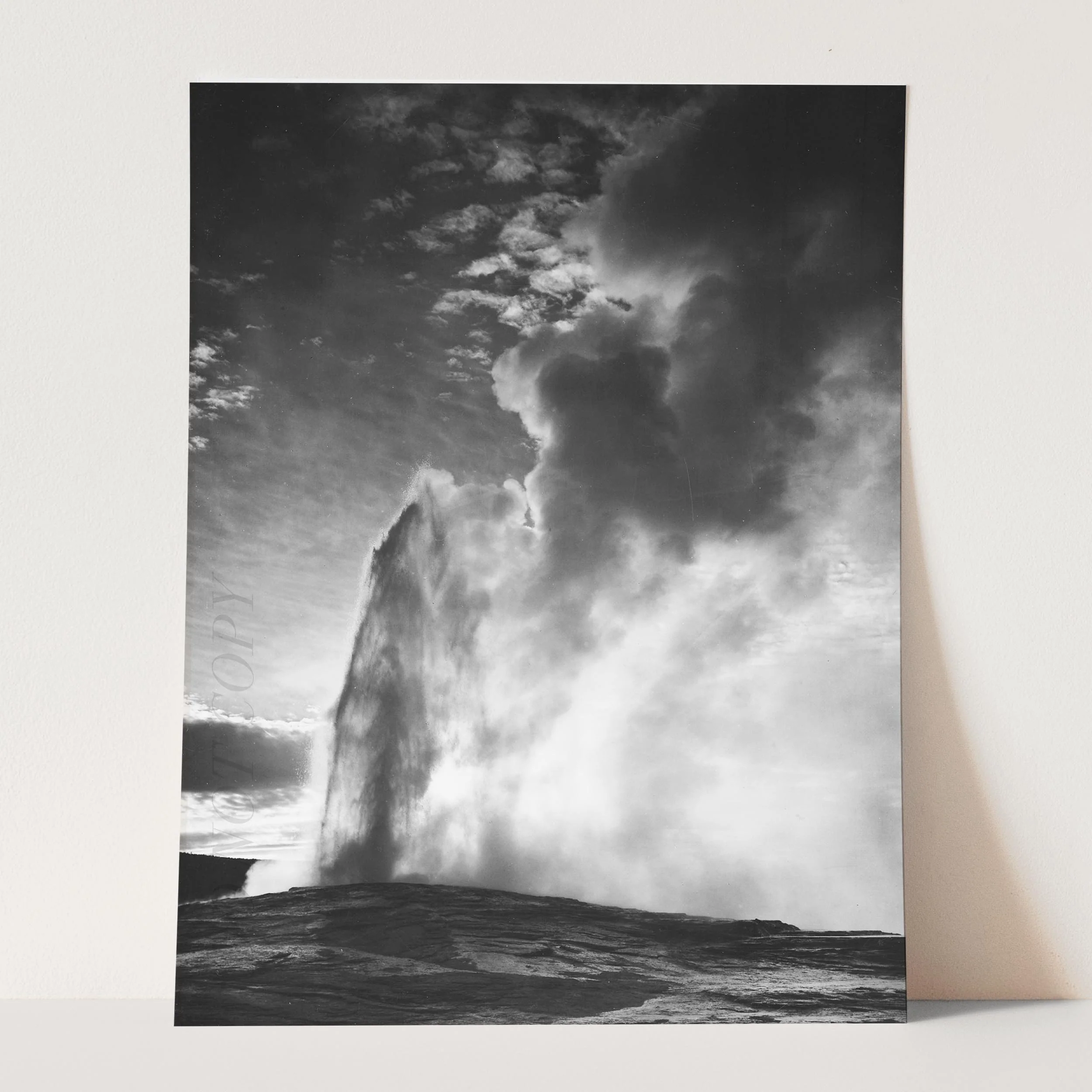 Old Faithful Geyser Yellowstone National Park by Ansel Adams - Image 3