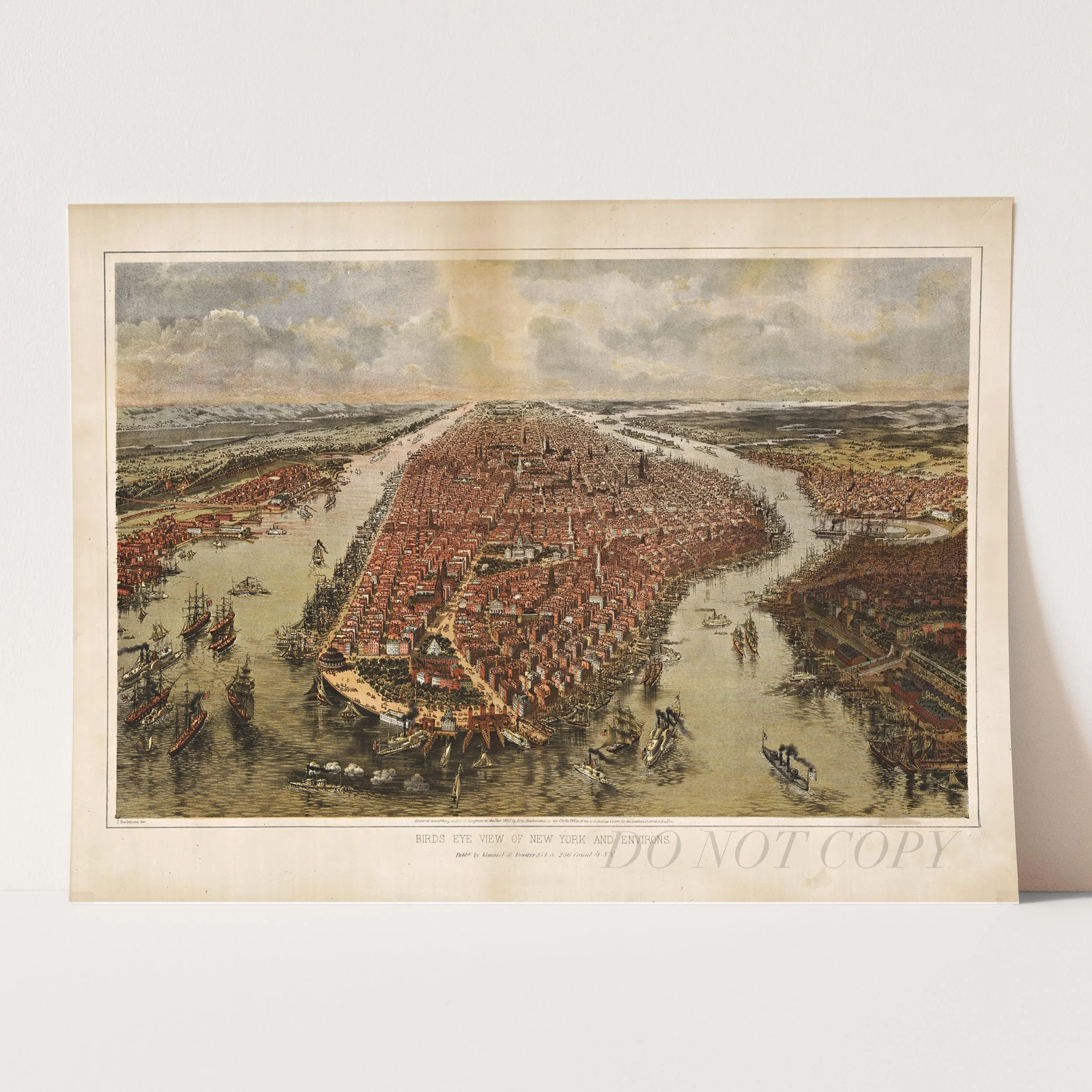 Old Map of NYC - New York City 1865 - Image 3