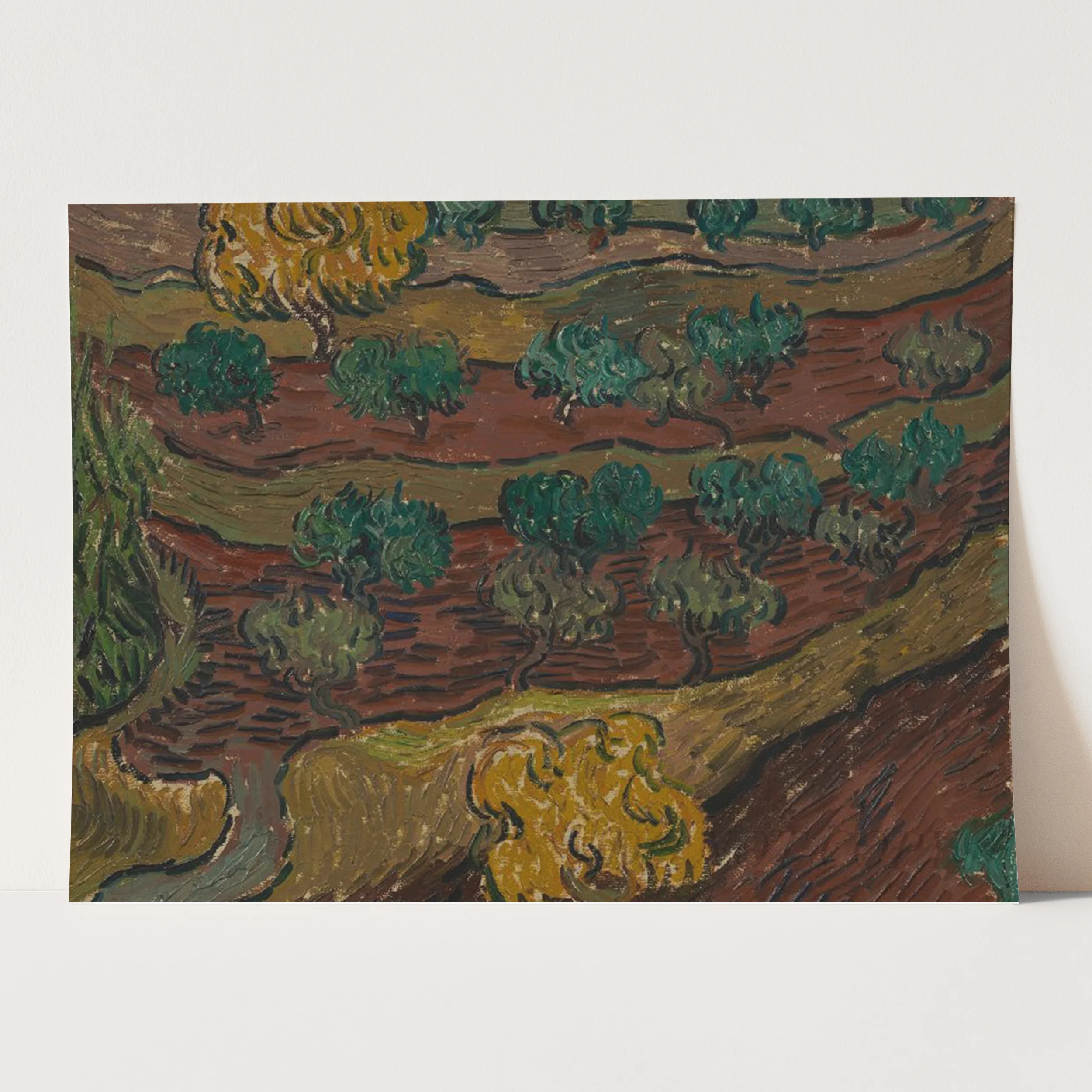 Olive Trees on a Hillside (1889) by Van Gogh - Image 3