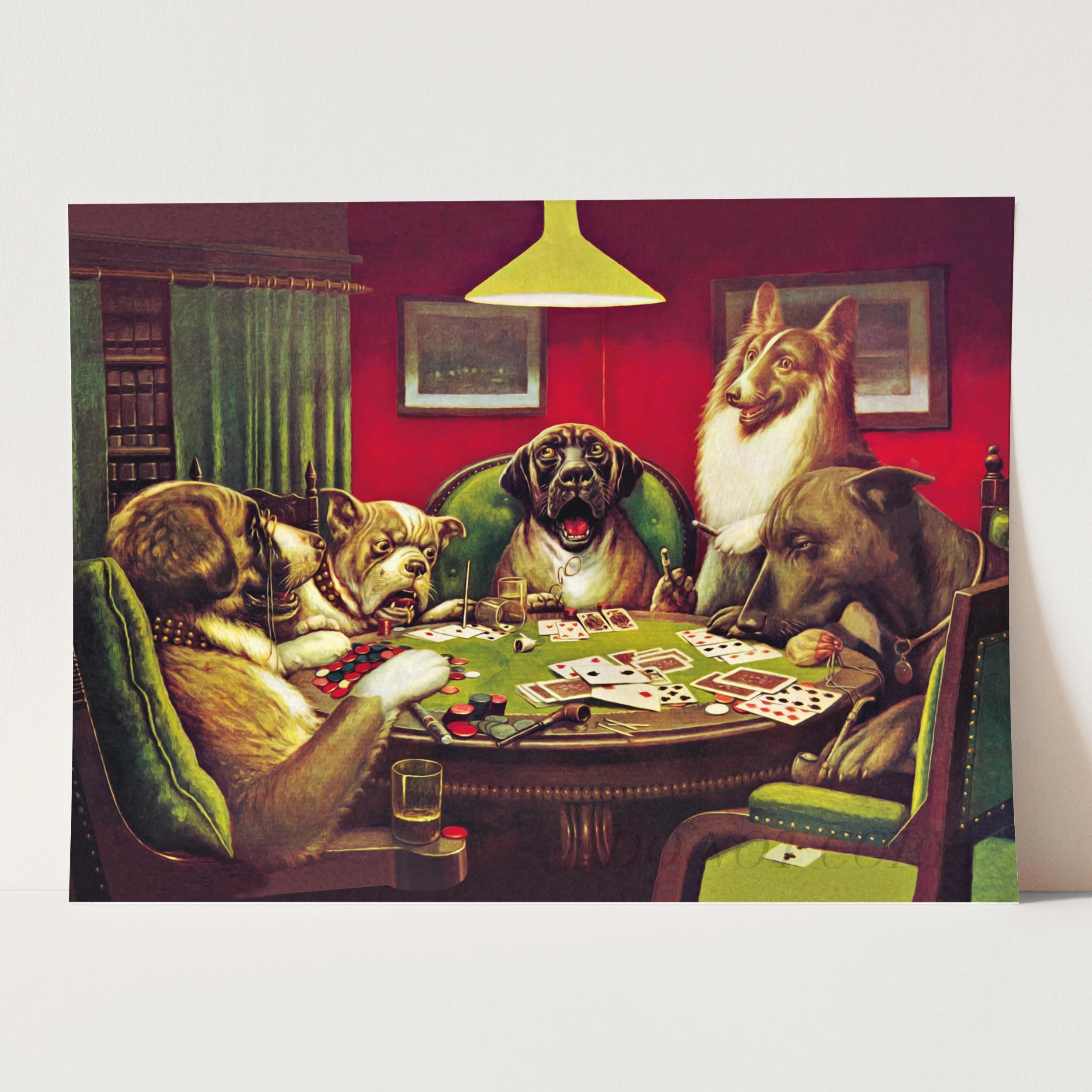 Only A Pair of Deuces Dogs Playing Cards by CM Coolidge - Image 5