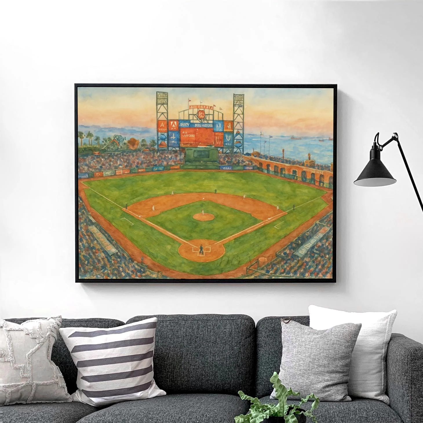Oracle Park Watercolor Painting - Image 2