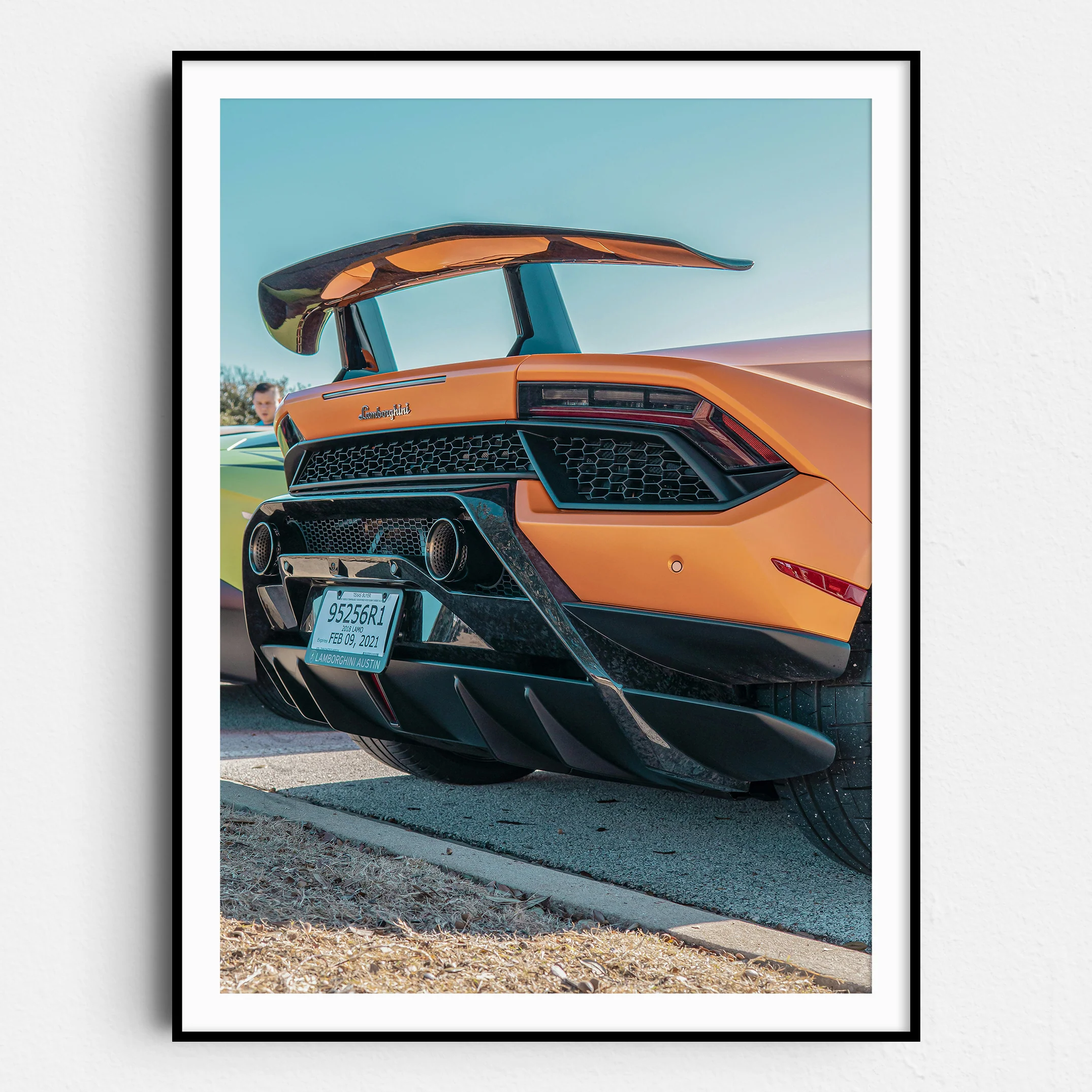 Orange Lamborghini Rear View