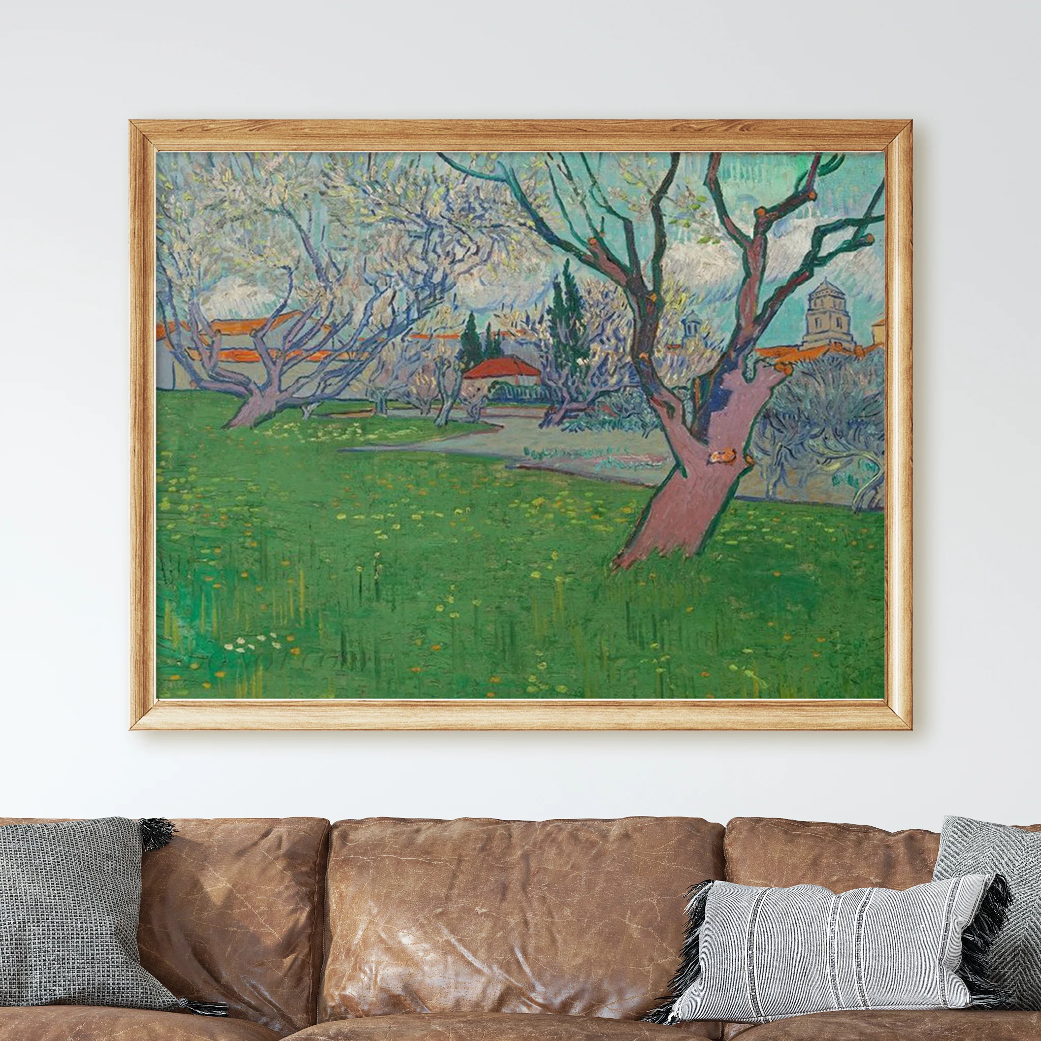Orchards in Blossom, View of Arles (1889) by Van Gogh - Image 2