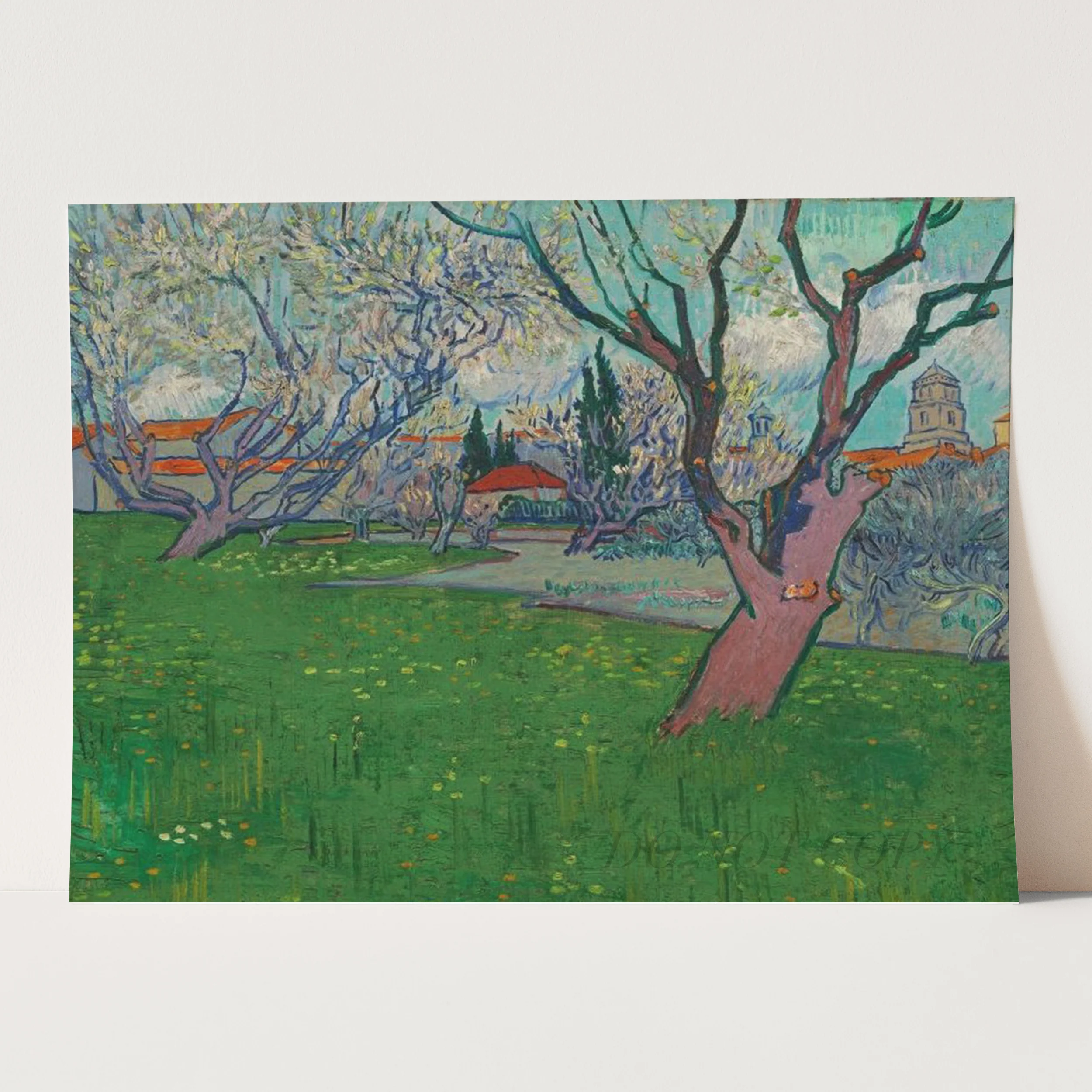 Orchards in Blossom, View of Arles (1889) by Van Gogh - Image 3
