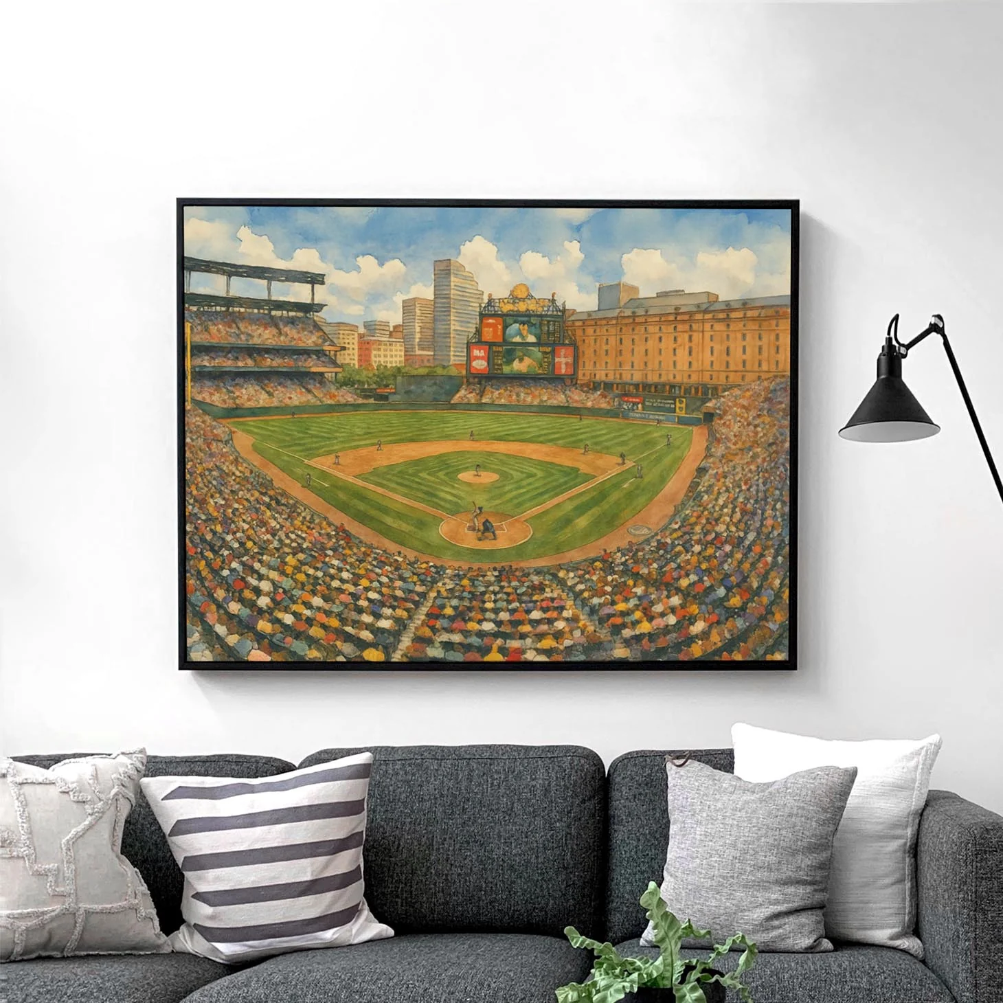 Oriole Park at Camden Yards Watercolor Painting - Image 2