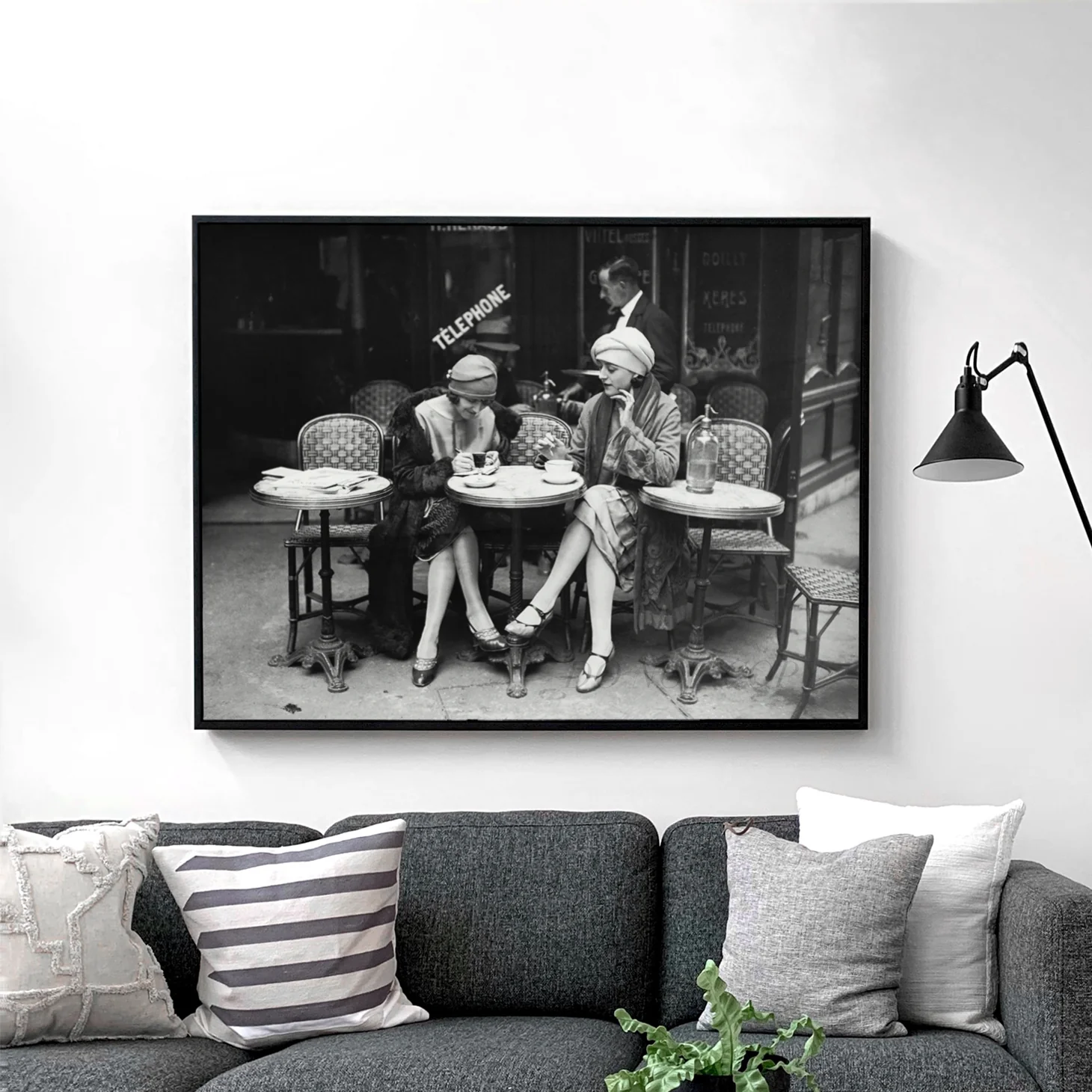 Paris Cafe Flapper Girls Having Coffee 1920s - Image 2