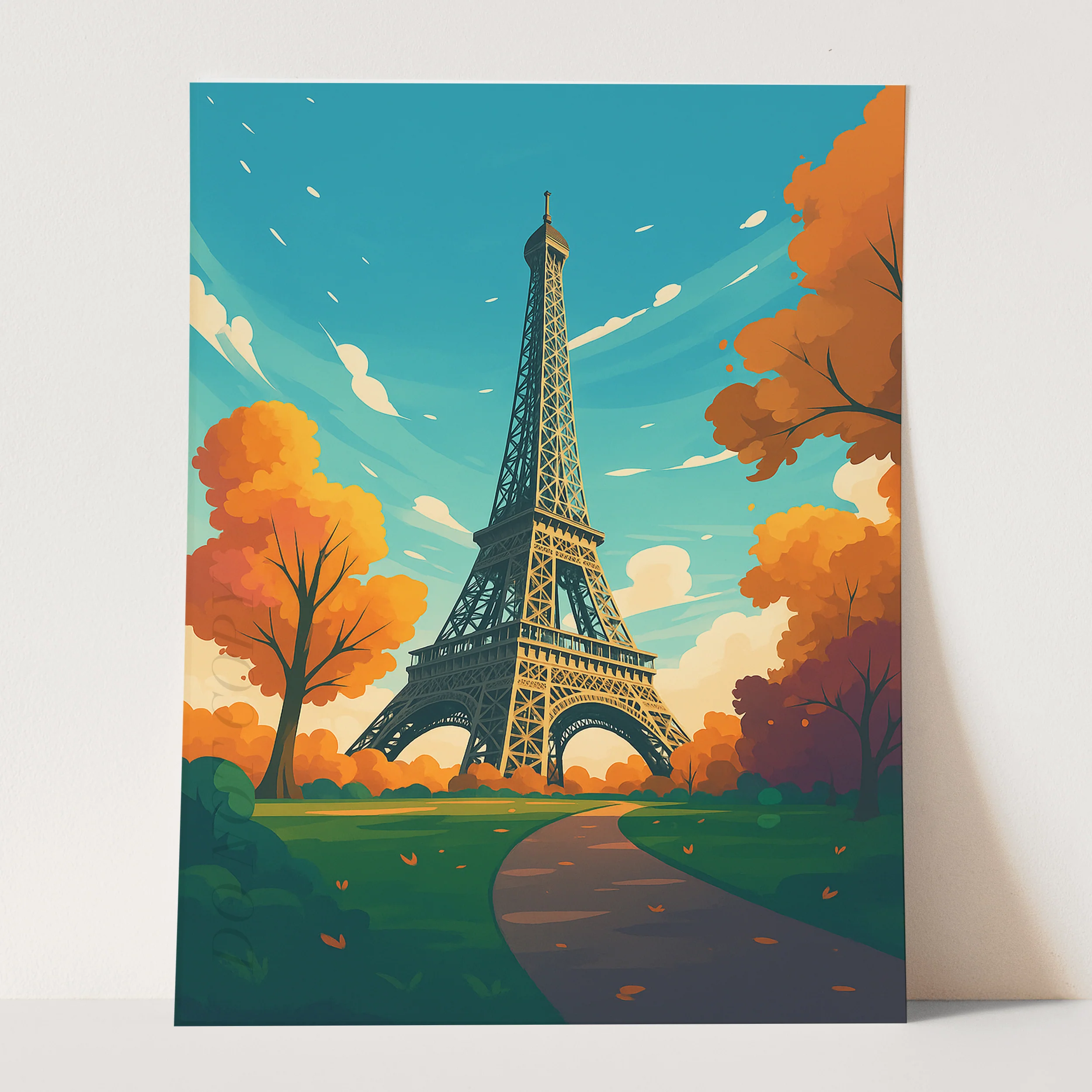 Paris France Vintage Travel Poster - Image 3