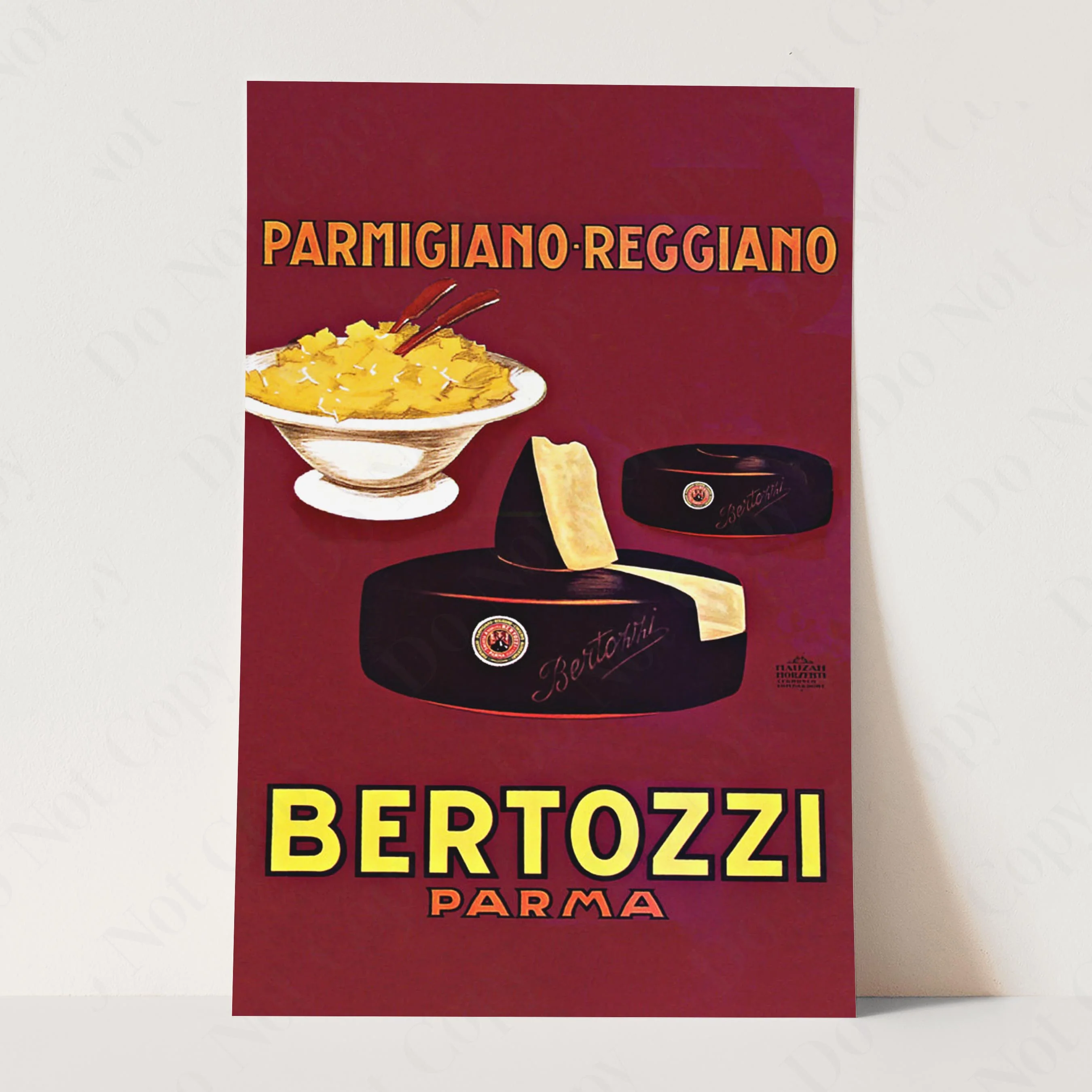 Parmigiano Reggiano Bertozzi Parma Achille Mauzan 1930 - Image 3