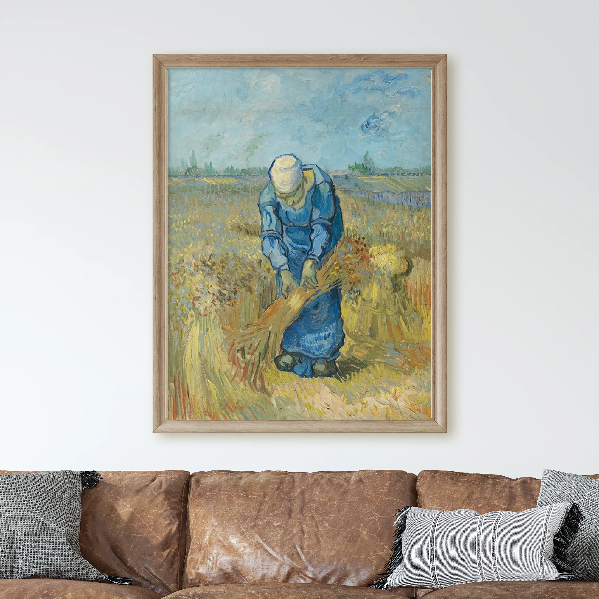 Peasant Woman Binding Sheaves (1889) by Van Gogh - Image 2
