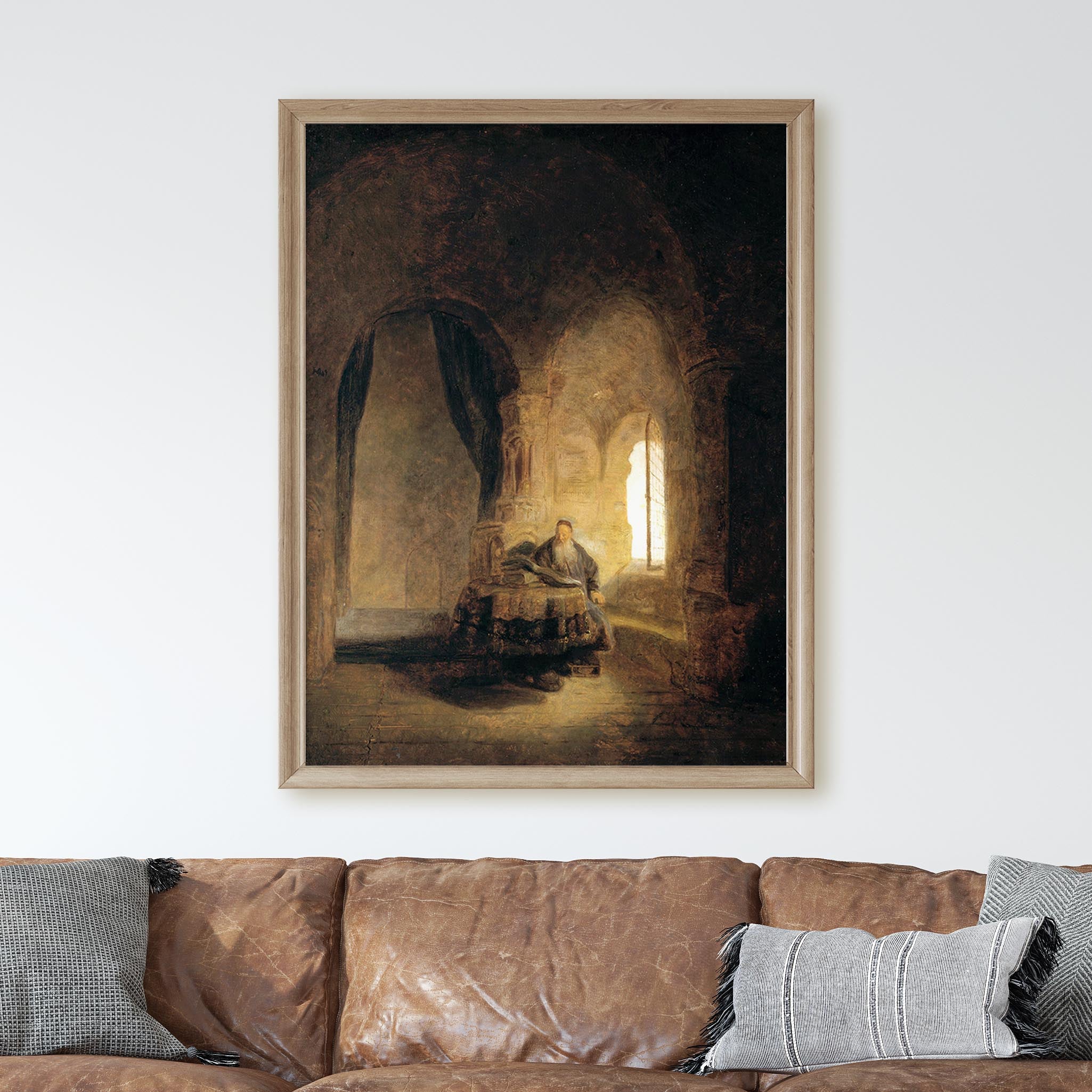 Philosopher Reading by Rembrandt - Image 3