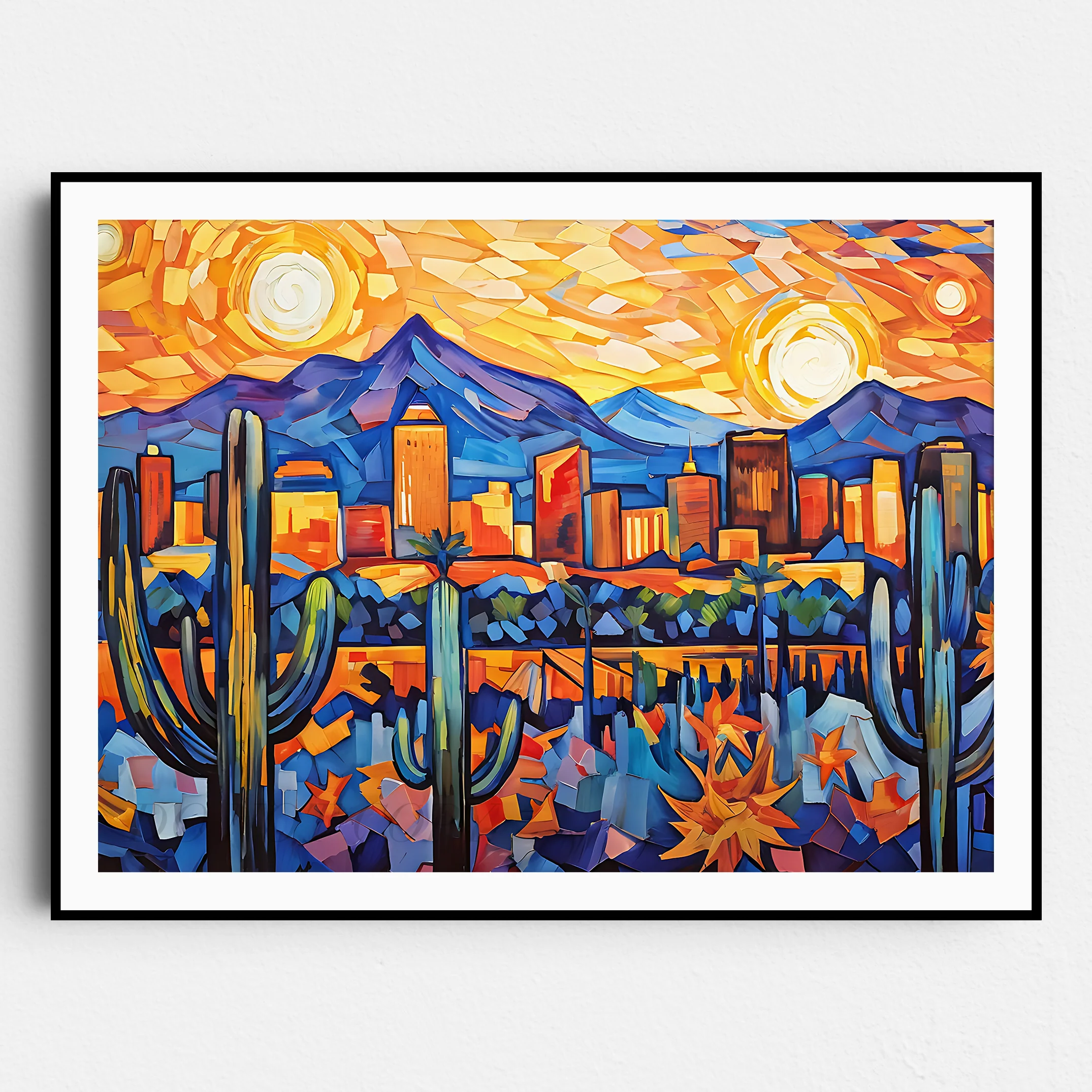 Phoenix Arizona Skyline Van Gogh