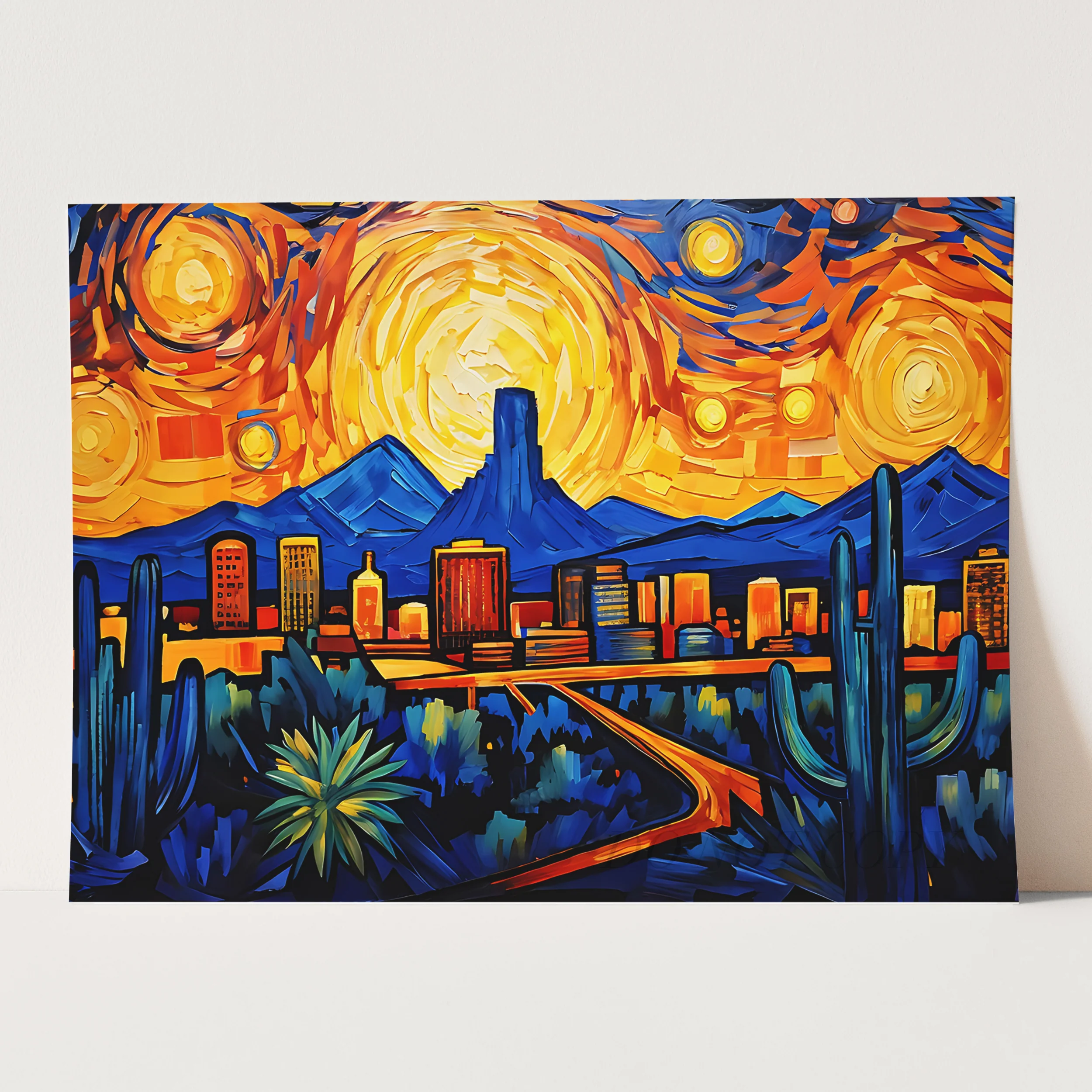 Phoenix Skyline Van Gogh Starry Night - Image 3