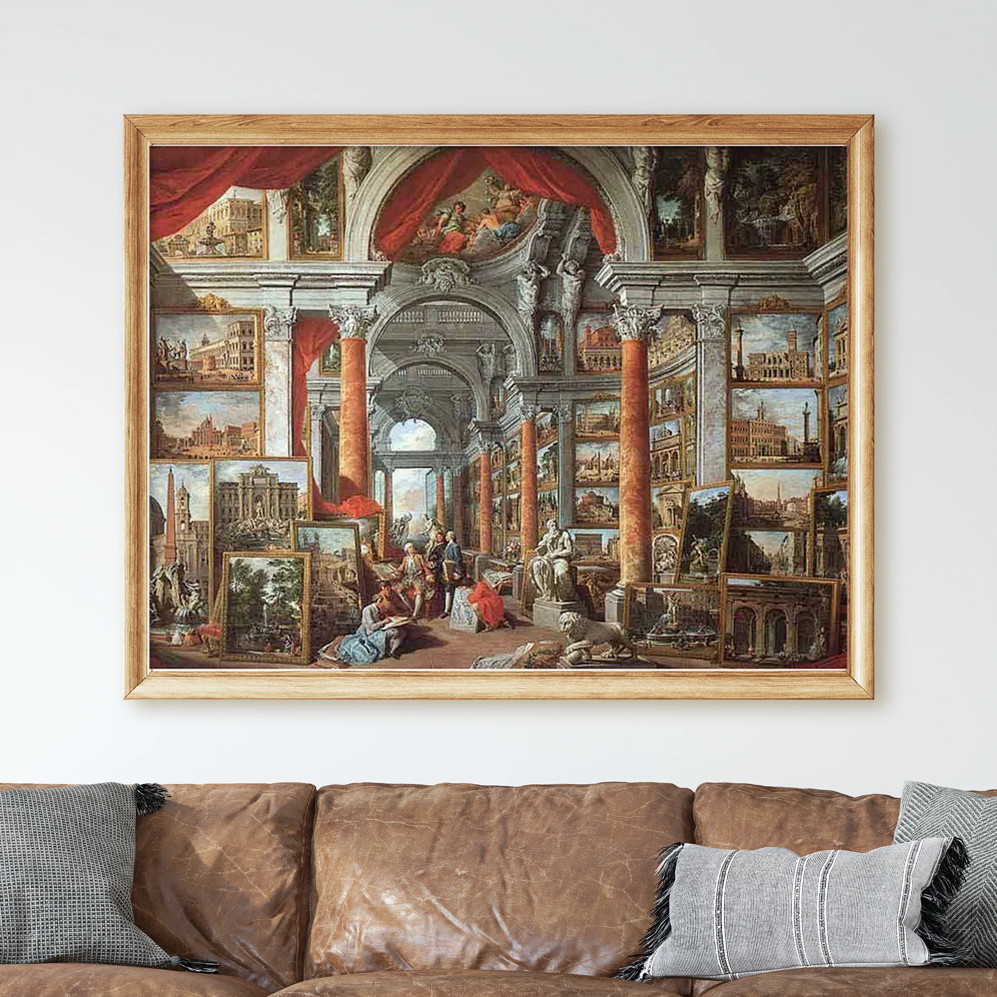 Picture Gallery with Views of Modern Rome (1757) by Giovanni Paolo Panini - Image 2