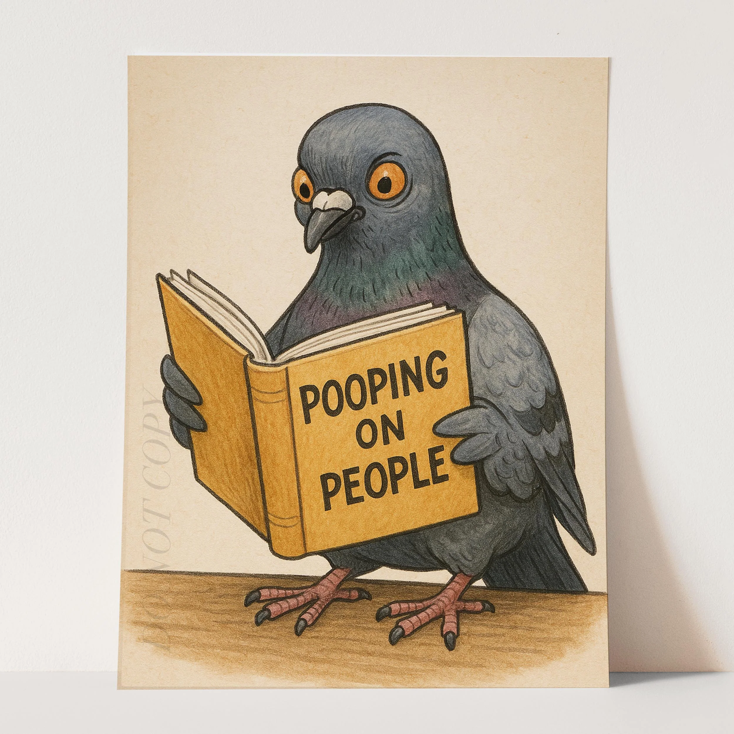 Pigeon Reading Pooping On People Book - Image 3