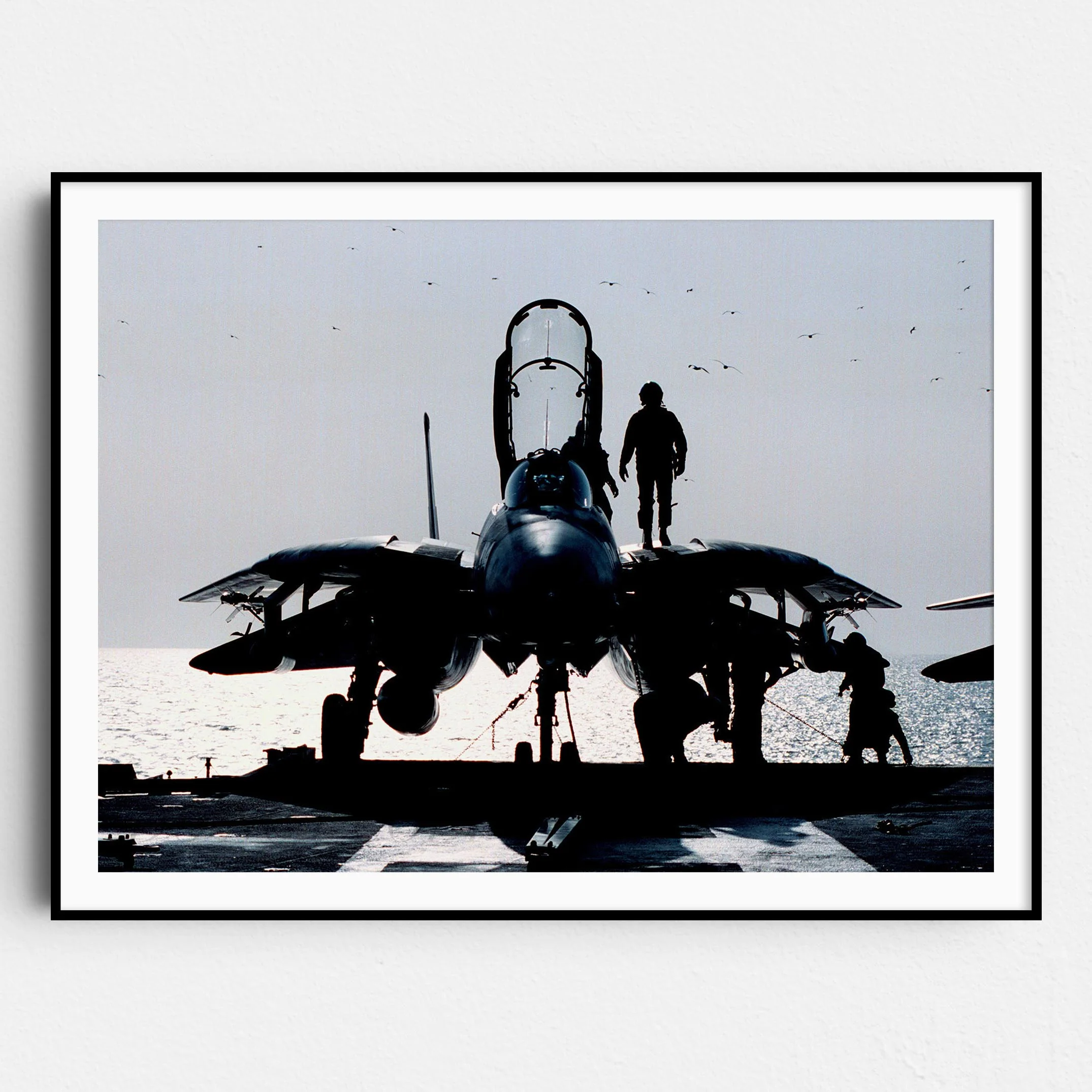 Pilots Prepares F-14 Airplane for Mission