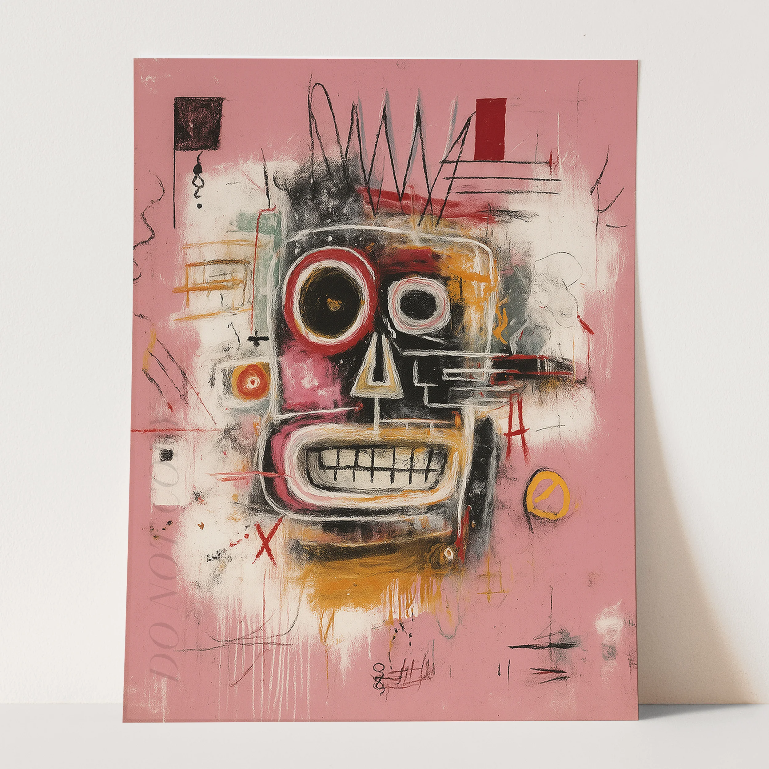 Pink Abstract Graffiti Street Art - Image 3