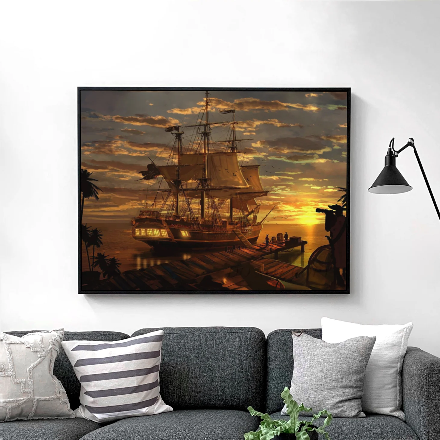 Pirate Ship Setting Sail Into The Sunset - Image 2