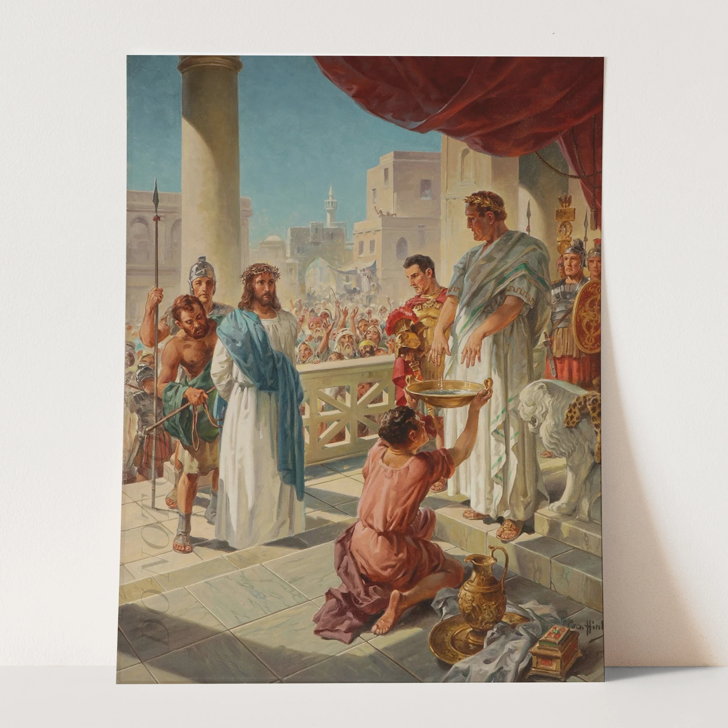 Pontius Pilate Washes his Hands by George Hinke - Image 3
