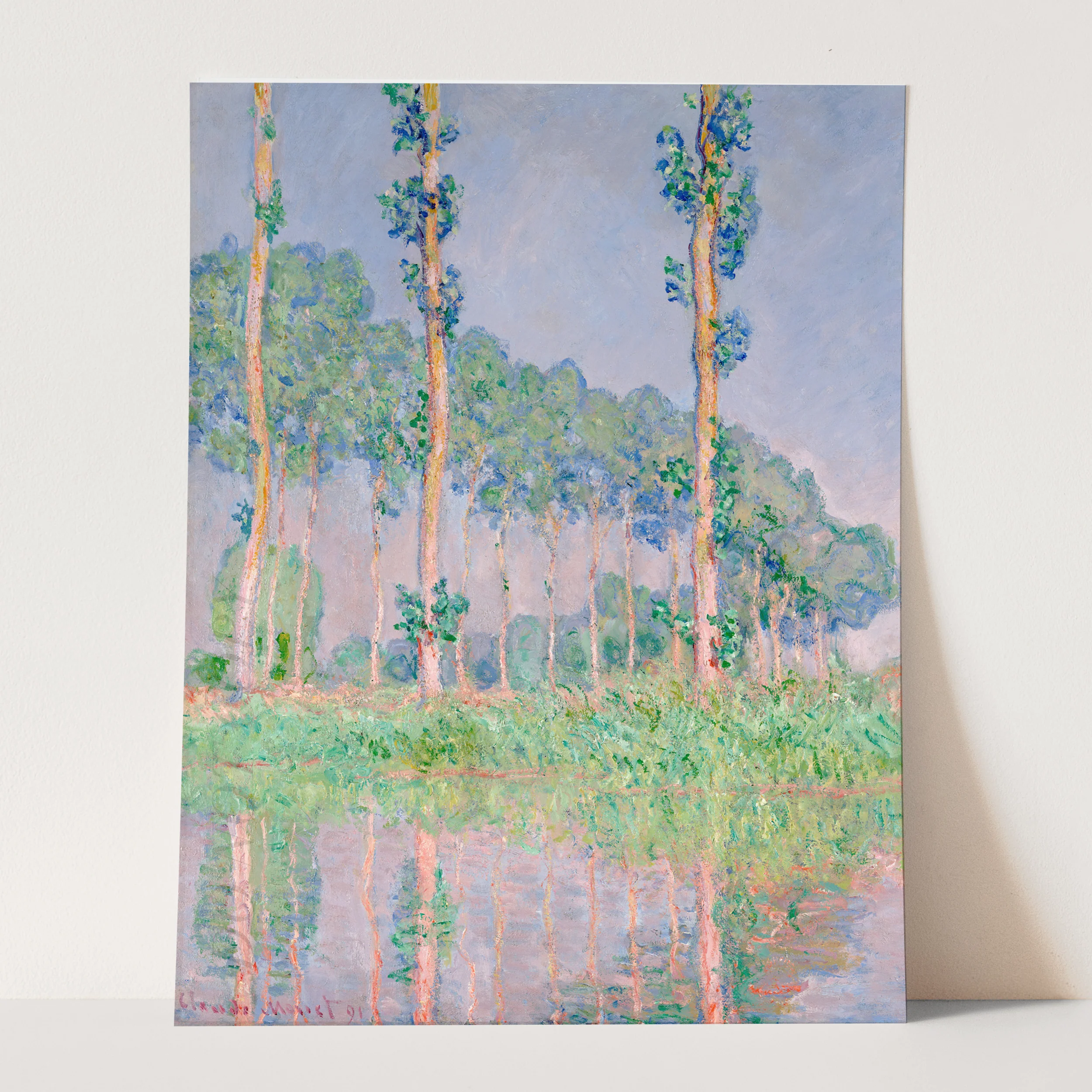 Poplars, Pink Effect (1891) by Claude Monet - Image 3