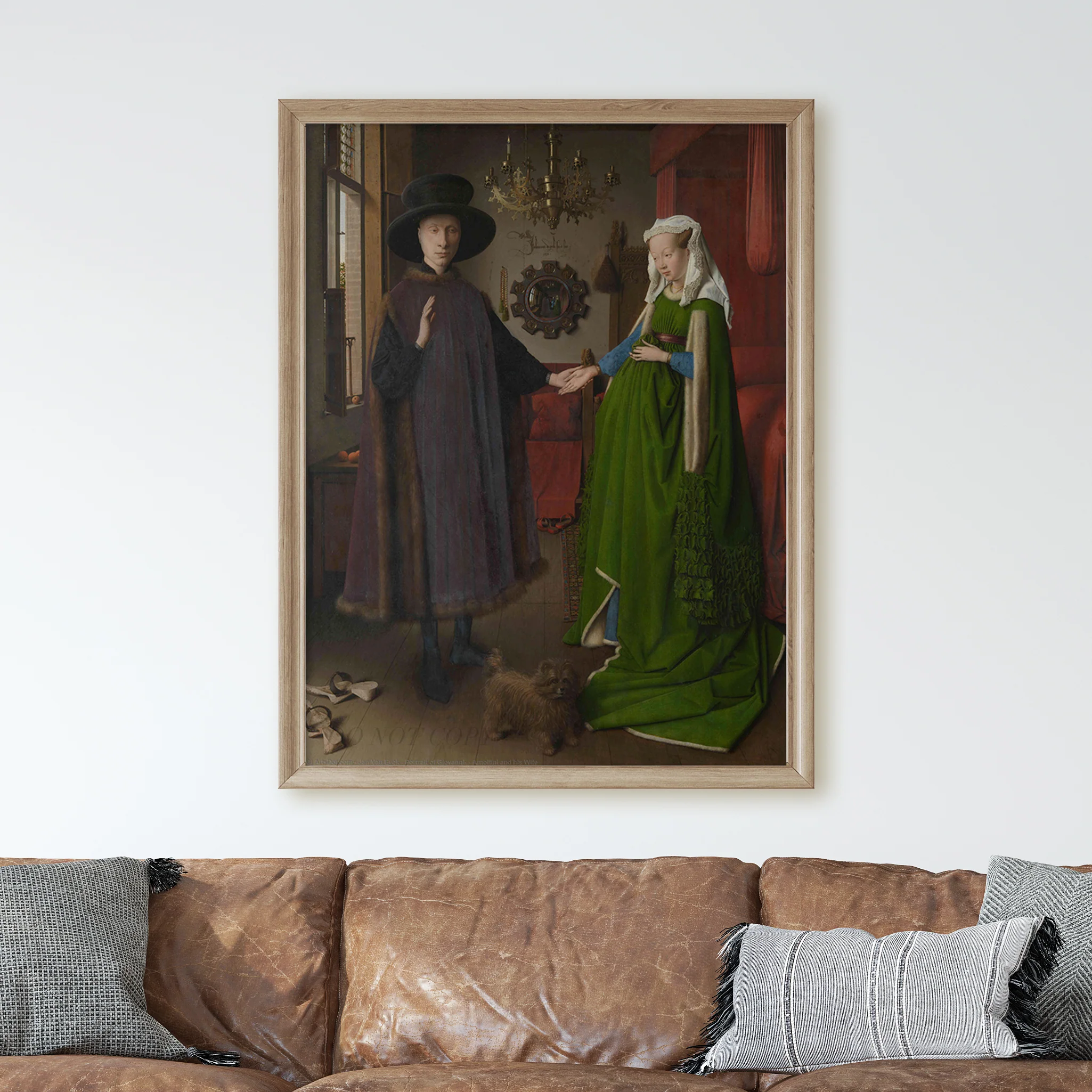 Portrait of Giovanni Arnolfini and his Wife by Jan Van Eyck - Image 2
