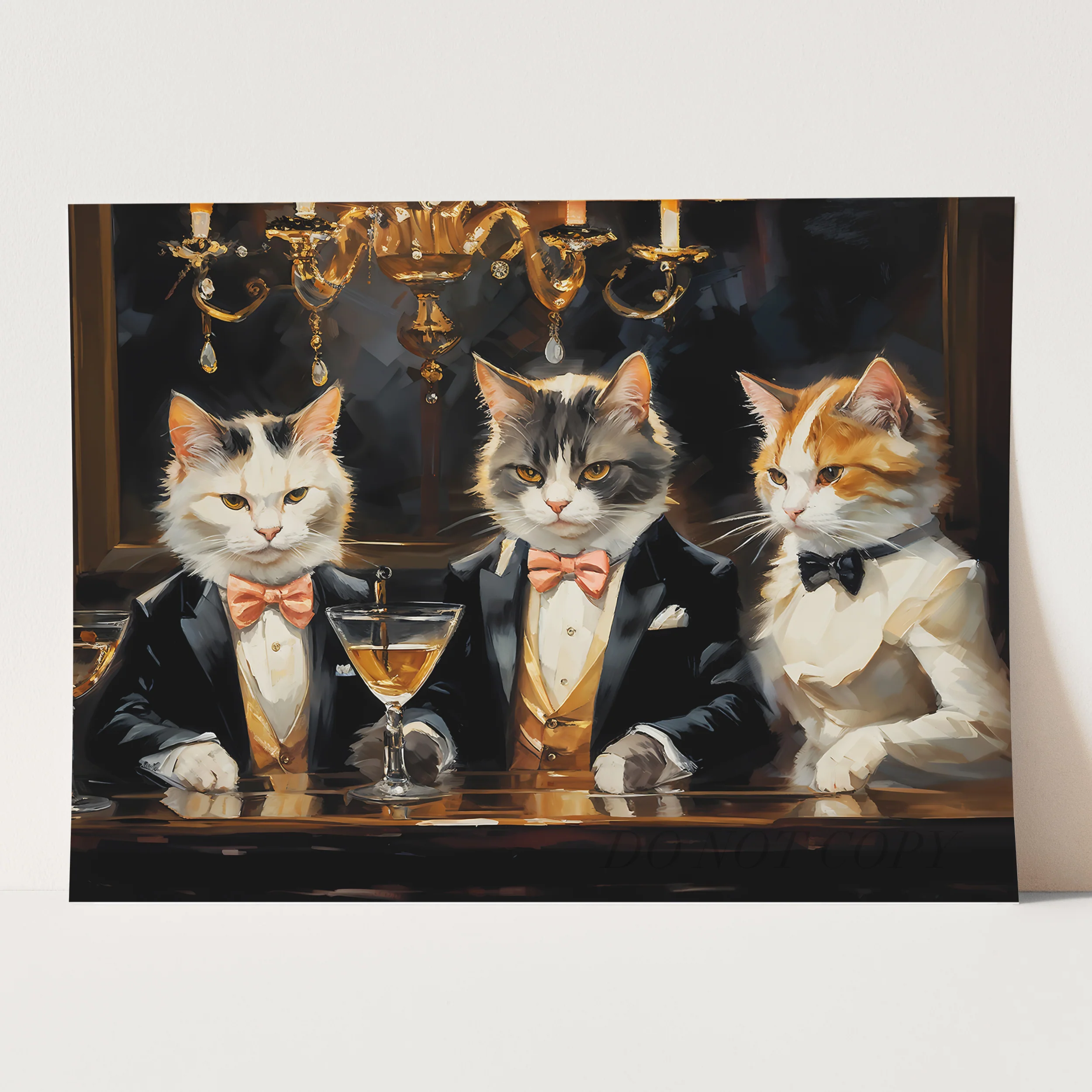 Posh Cats at a Martini Party - Image 3