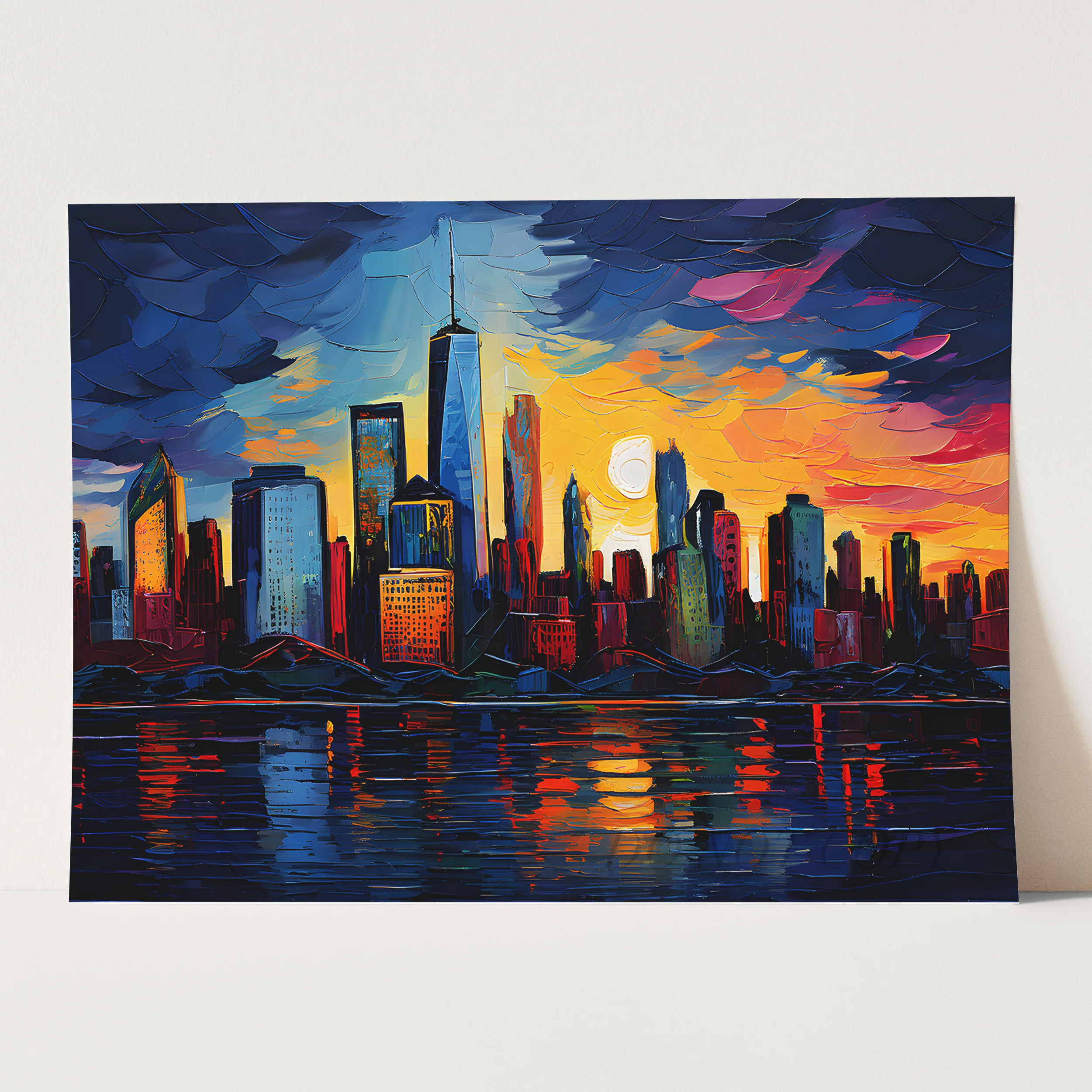 Post-Impressionism Style Manhattan Skyline - Image 3