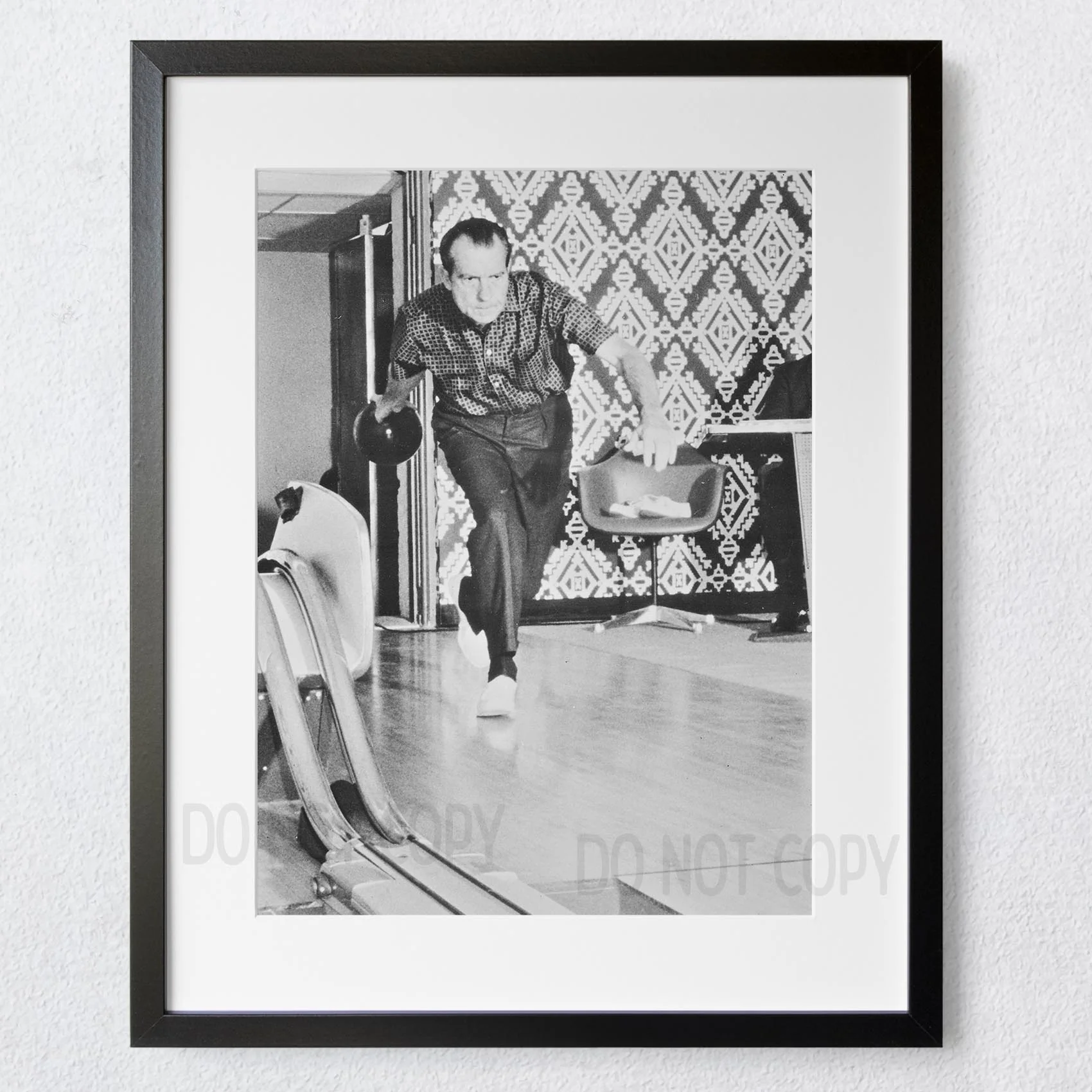 President Richard Nixon Bowling At White House - Image 5
