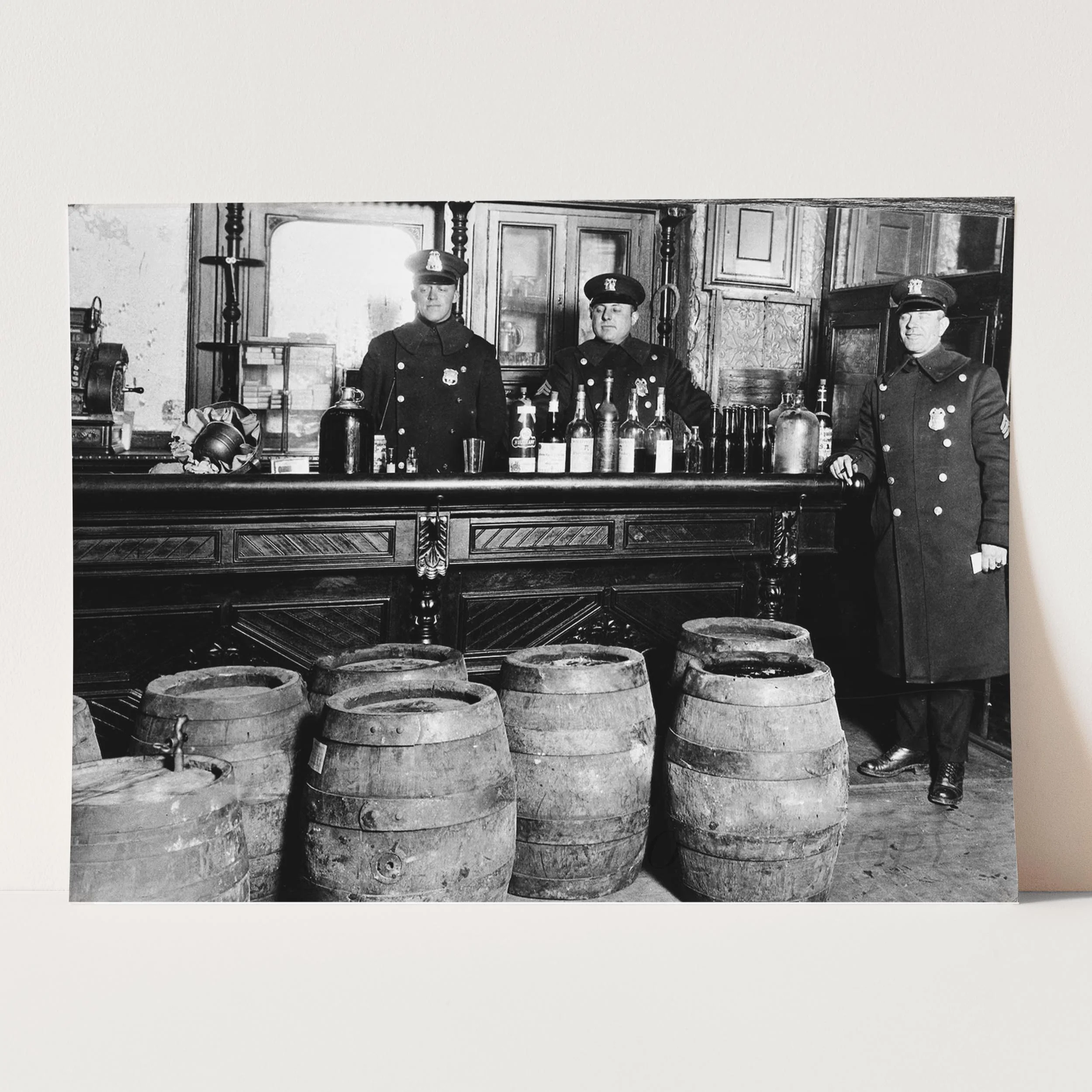 Prohibition Police In Bar With Barrels - Image 3