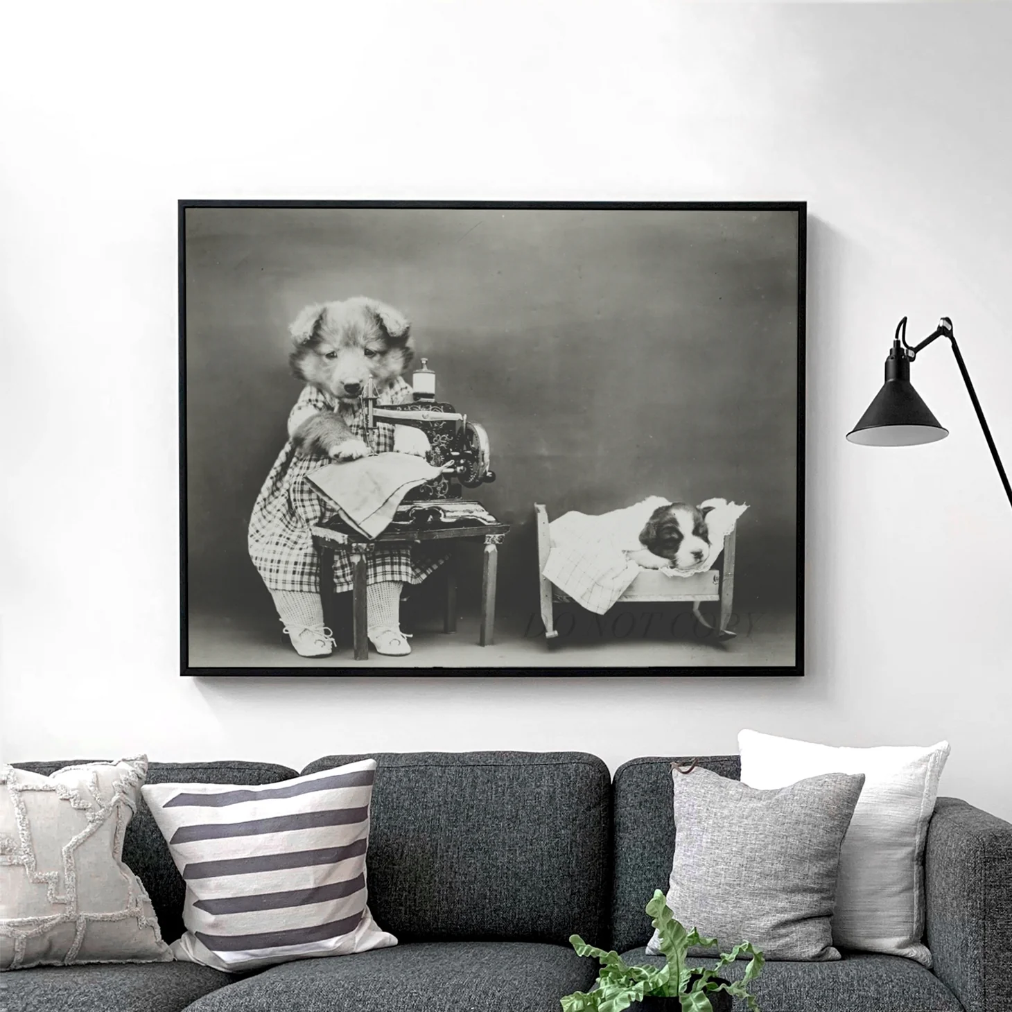 Puppy Dog on a Sewing Machine - Image 2
