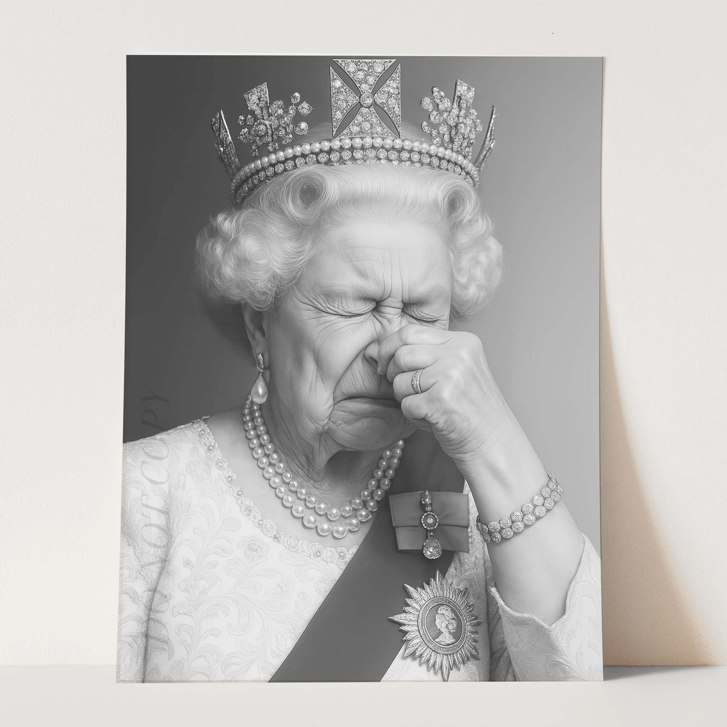 Queen Elizabeth Plugging Her Nose - Image 3
